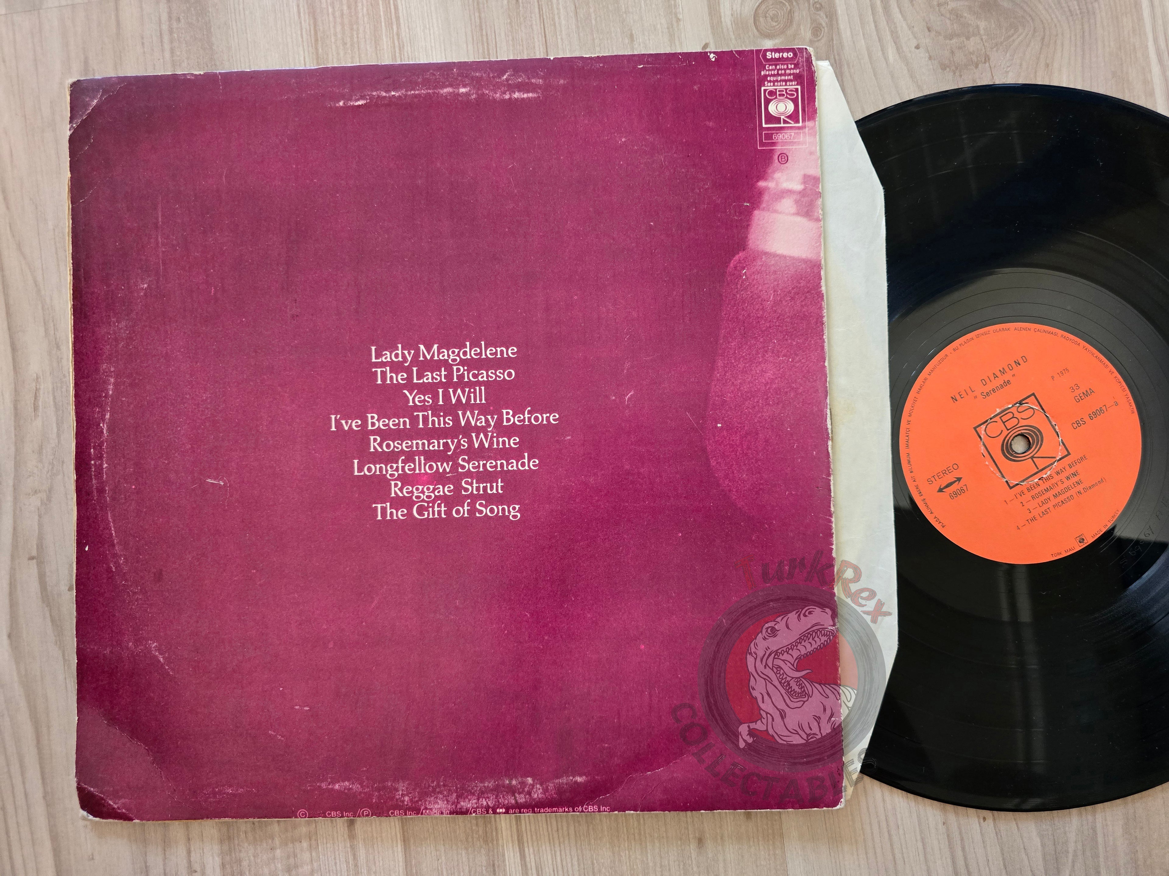 Neil Diamond – Serenade Turkish Pressing Vinyl Turkey Edition