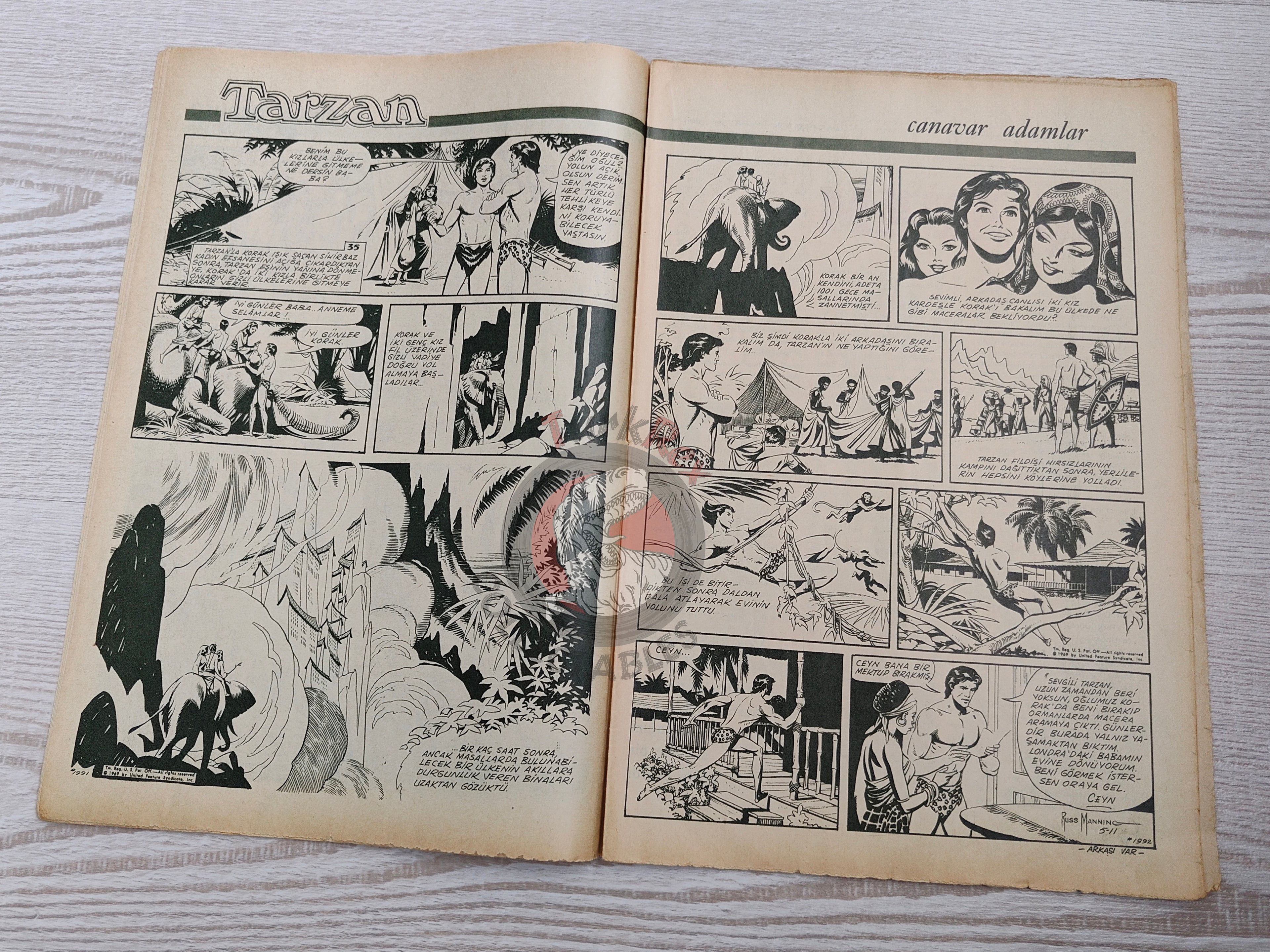 Doğan Kardeş 1969 Magazine #35 Turkish Comic Turkey Pinocchio, Captain Scarlet, Lady Penelope
