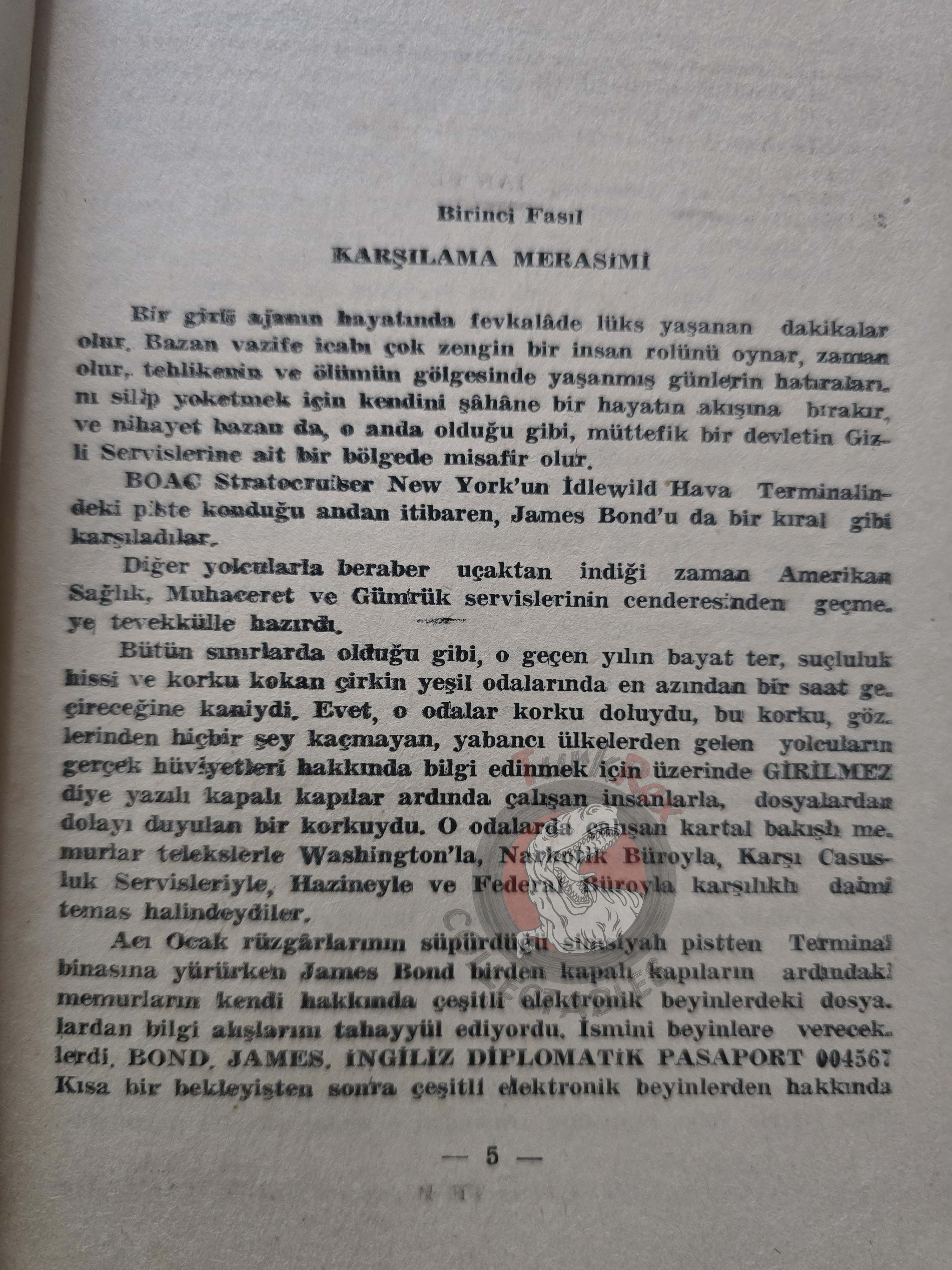 James Bond - Live and Let Die 1965 1st Turkish Book Turkey Ian Fleming