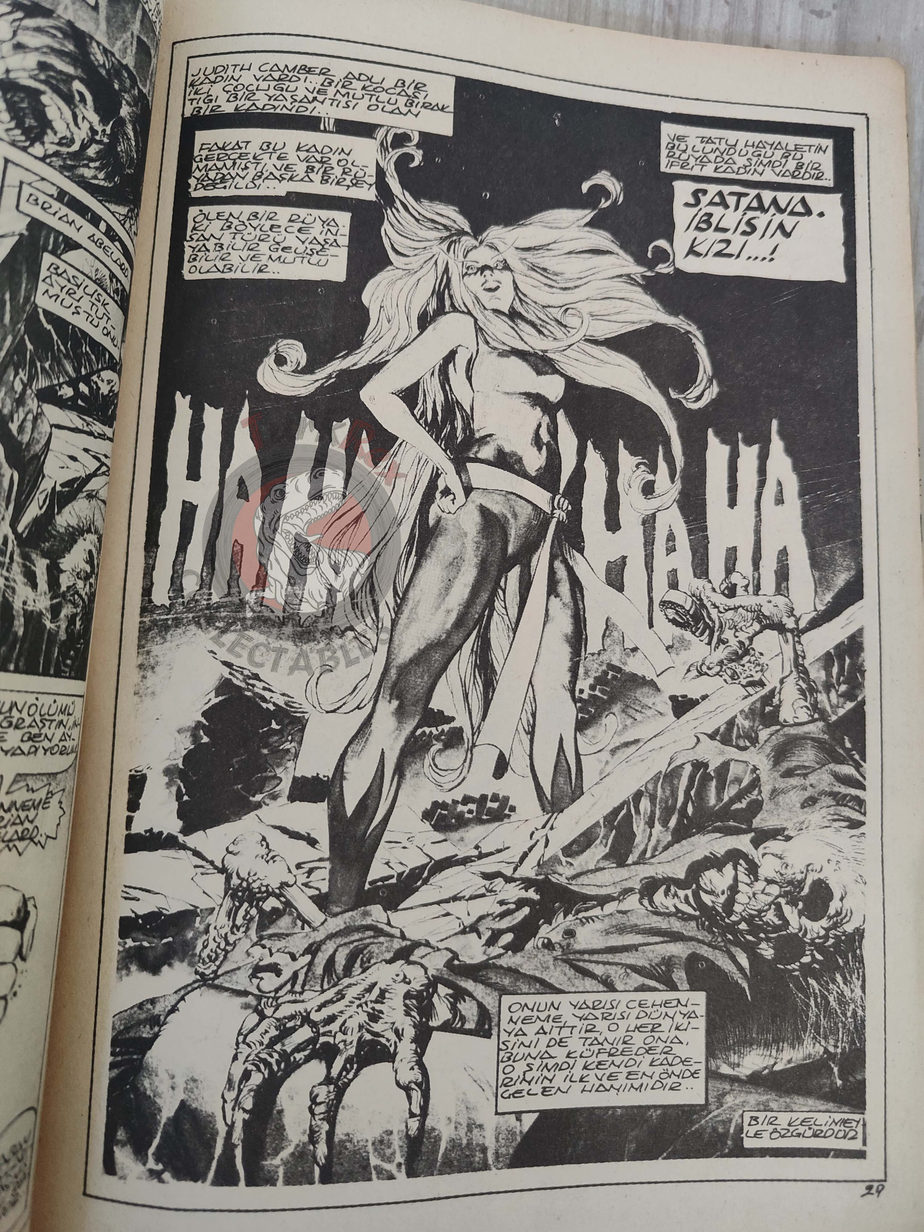 Korku January 1977 Turkish Comic Turkey Boris Vallejo Warren Creepy Eerie Solomon Kane