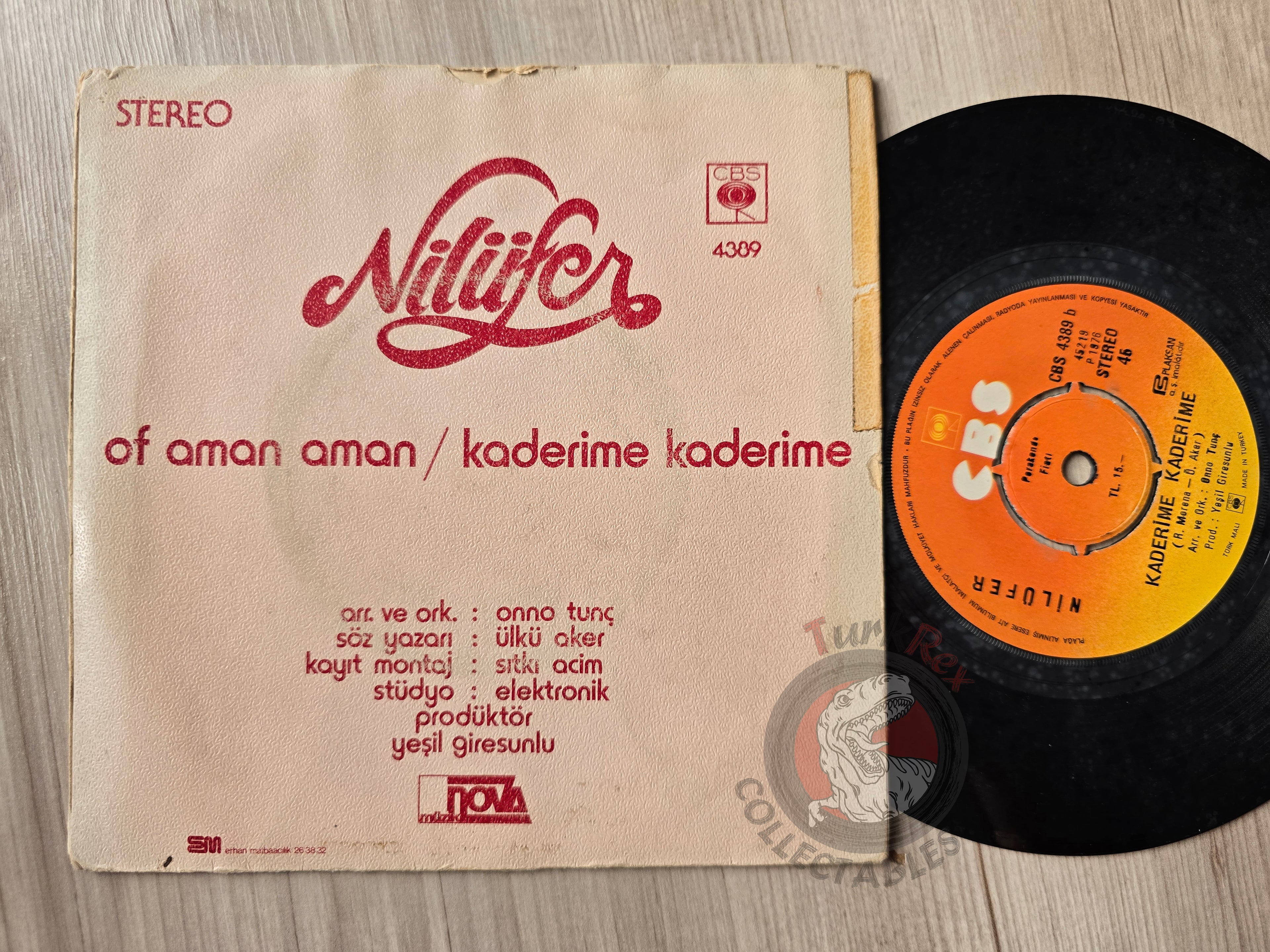 Nilüfer – Of Aman Aman 7" Turkish Pressing Vinyl Turkey Edition