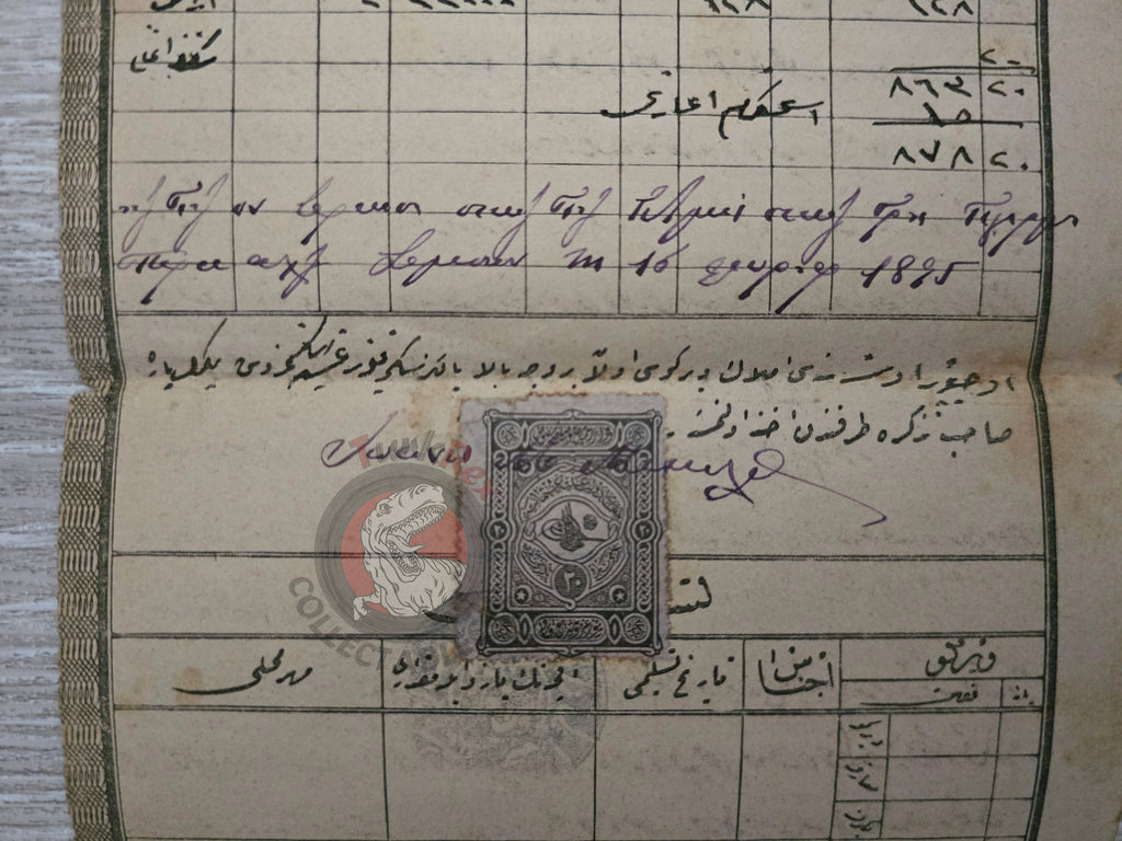 Ottoman Real Estate Tax Document 1895 Samsun Rum Quarter Greek Citizen 2