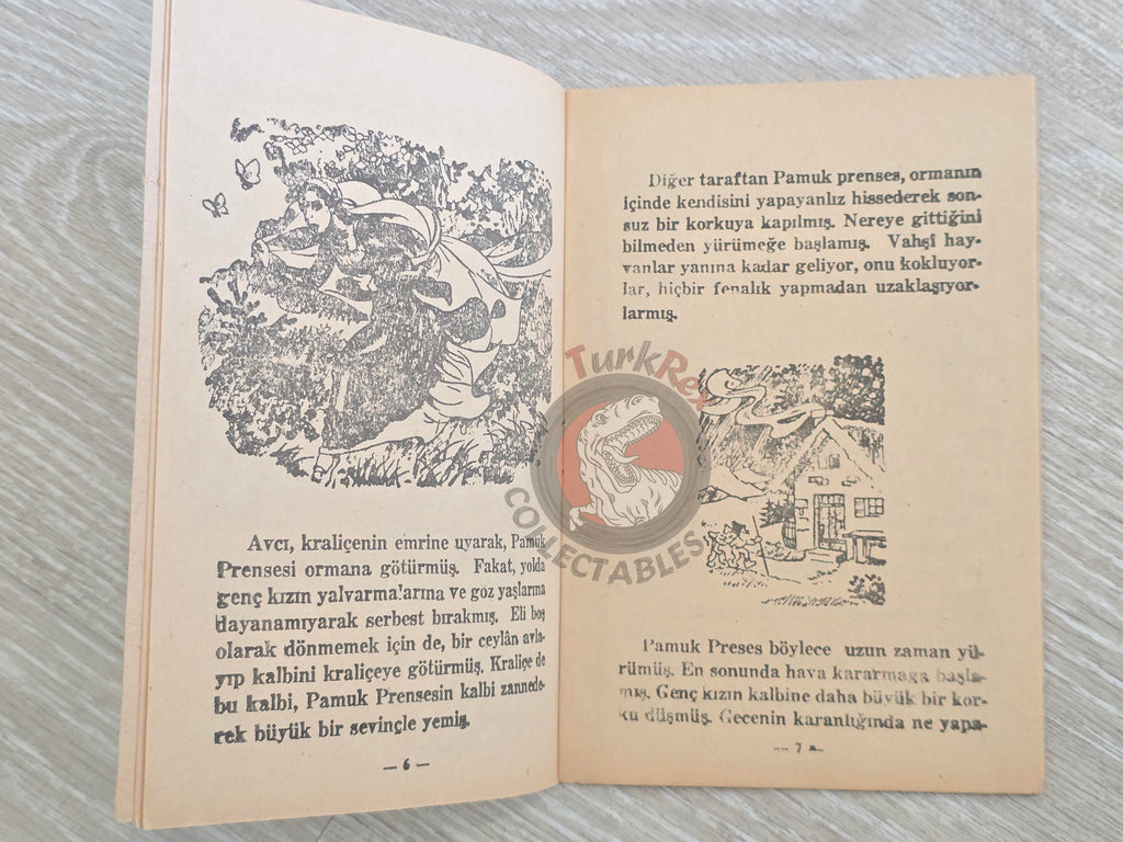 Grimm Brothers – Snow White and the Seven Dwarfs 1970s Turkish Book Turkey Illustrated