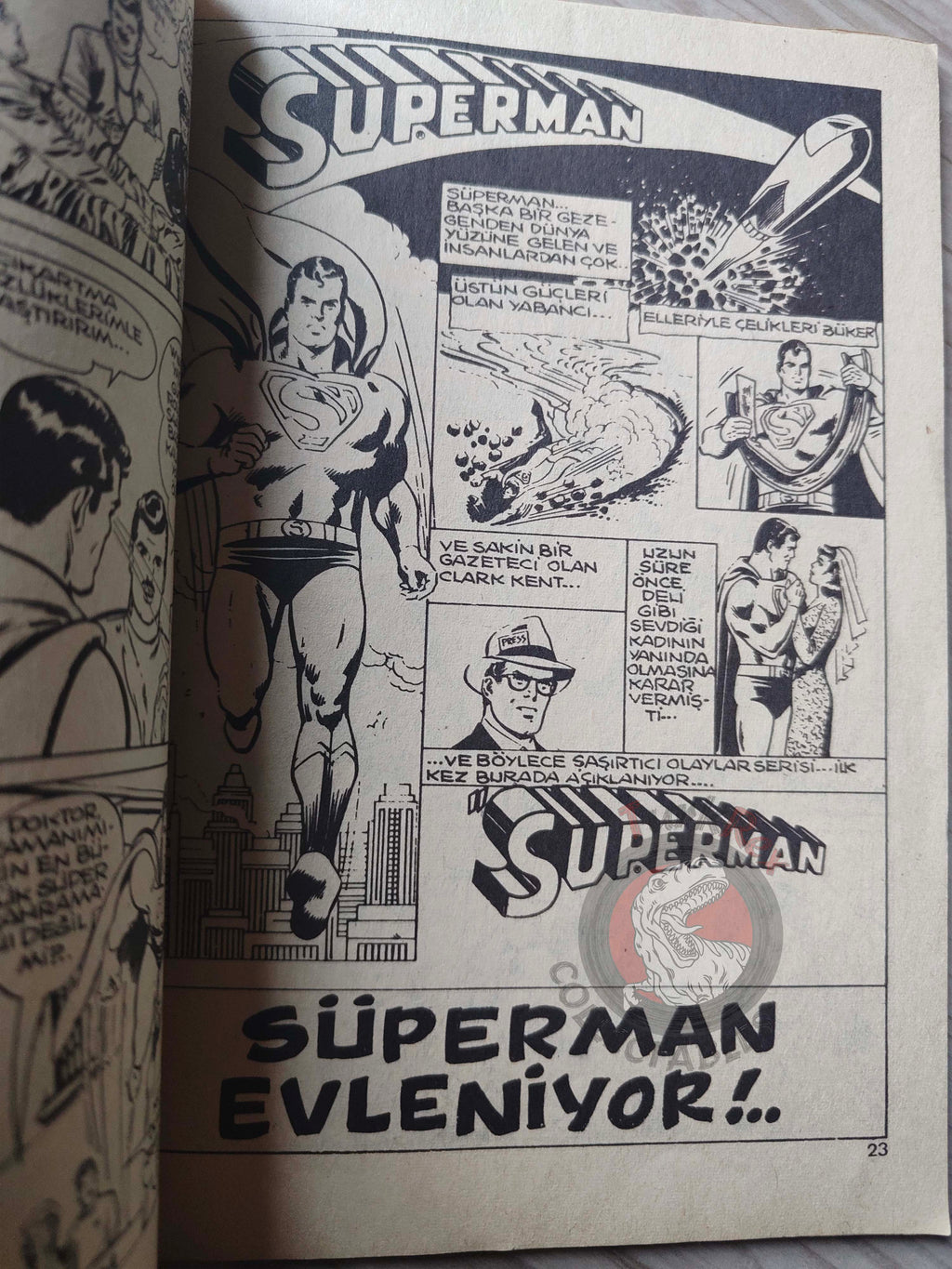 Superman #54 1980 Turkish Comic Turkey #337 #290 #291 Action Comics #484 #485