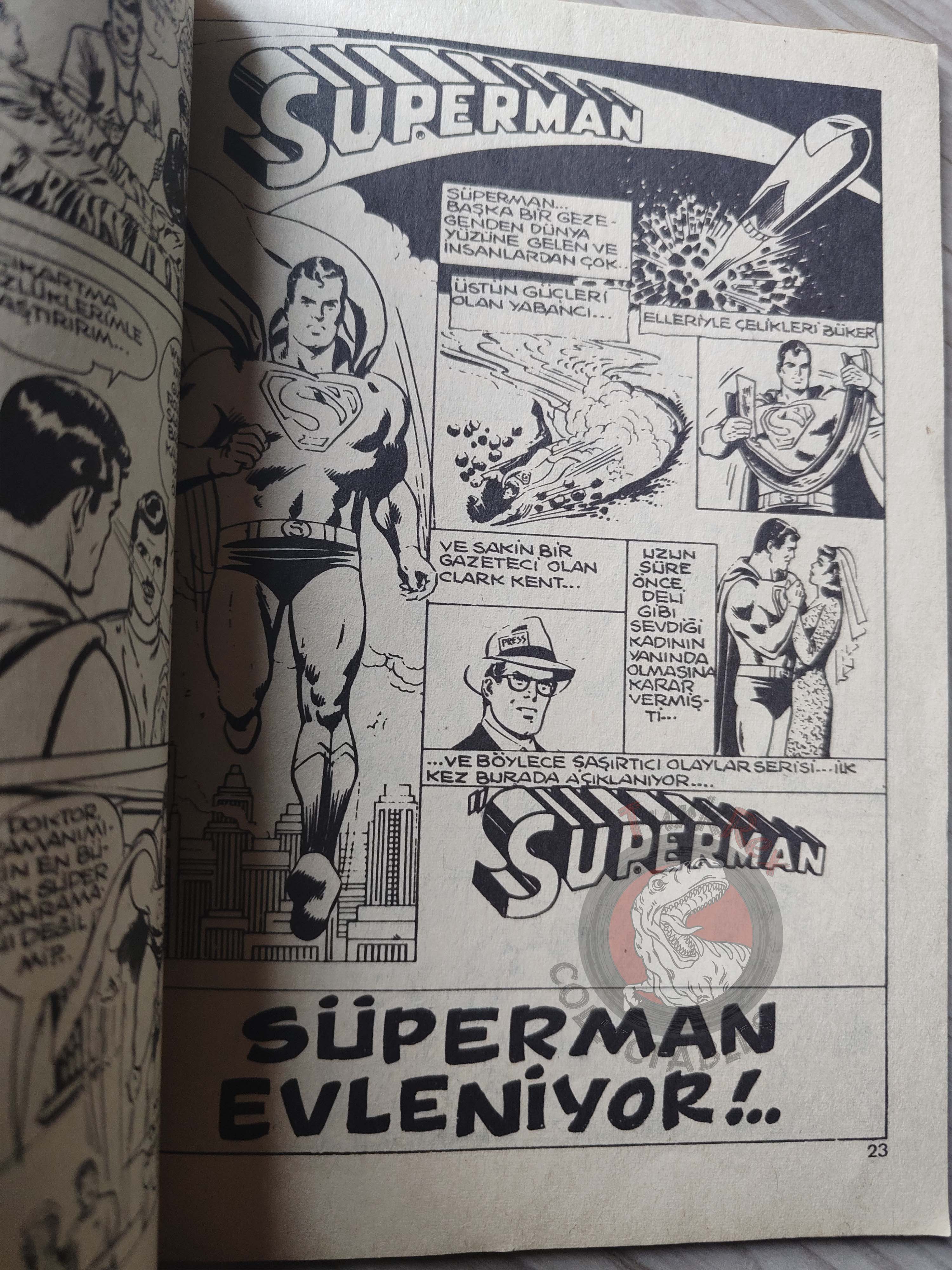 Superman #54 1980 Turkish Comic Turkey #337 #290 #291 Action Comics #484 #485