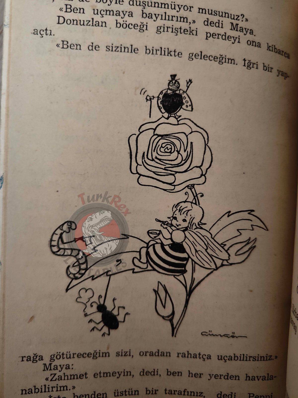 Waldemar Bonsels – Maya the Bee 1954 Turkish Book Turkey Illustrated