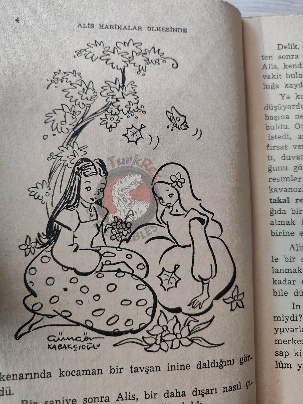 Lewis Carroll – Alice in Wonderland 1953 Turkish Book Turkey Illustrated