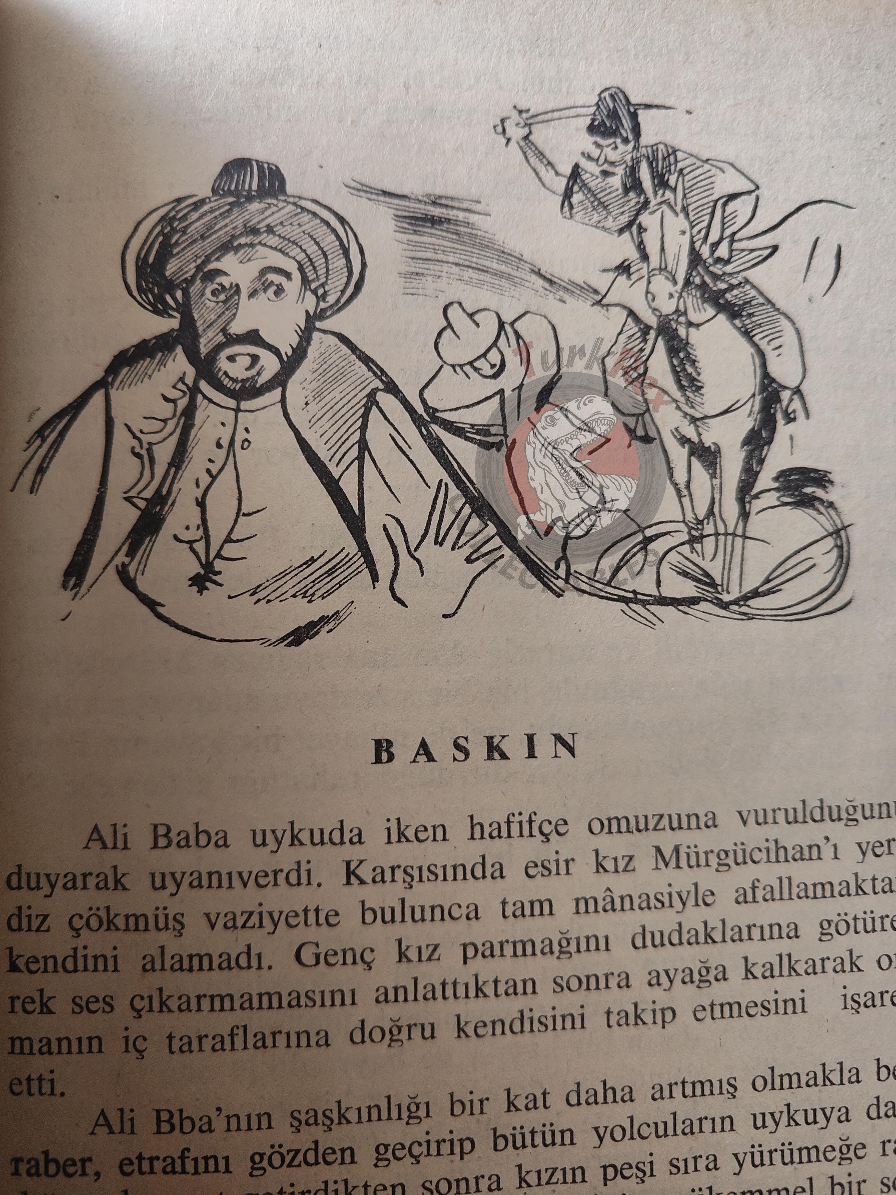 Ali Baba and the Forty Thieves 1967 Turkish Book Turkey 1001 Nights Illustrated