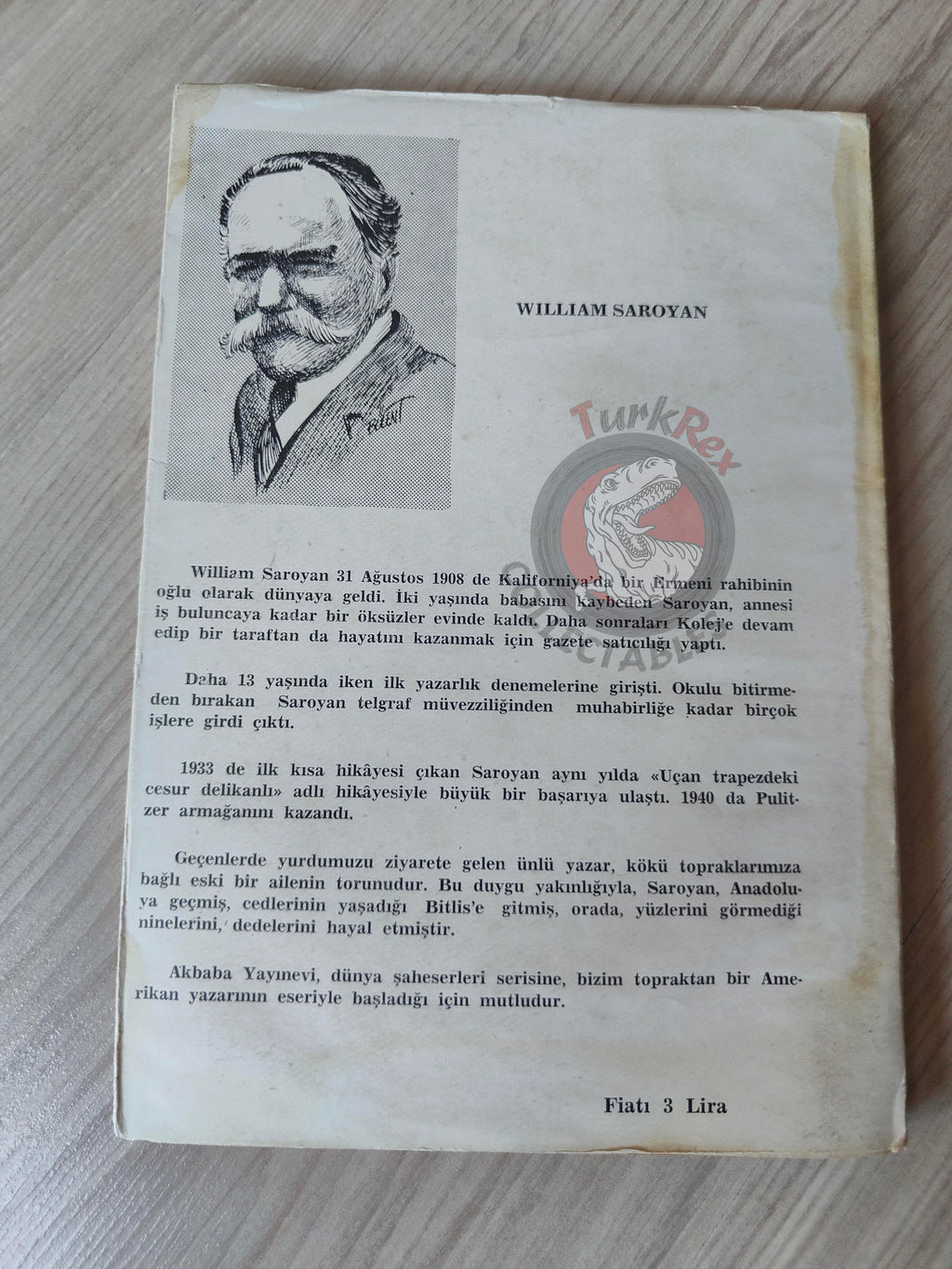 William Saroyan – Tracy's Tiger 1964 1st Turkish Book Turkey