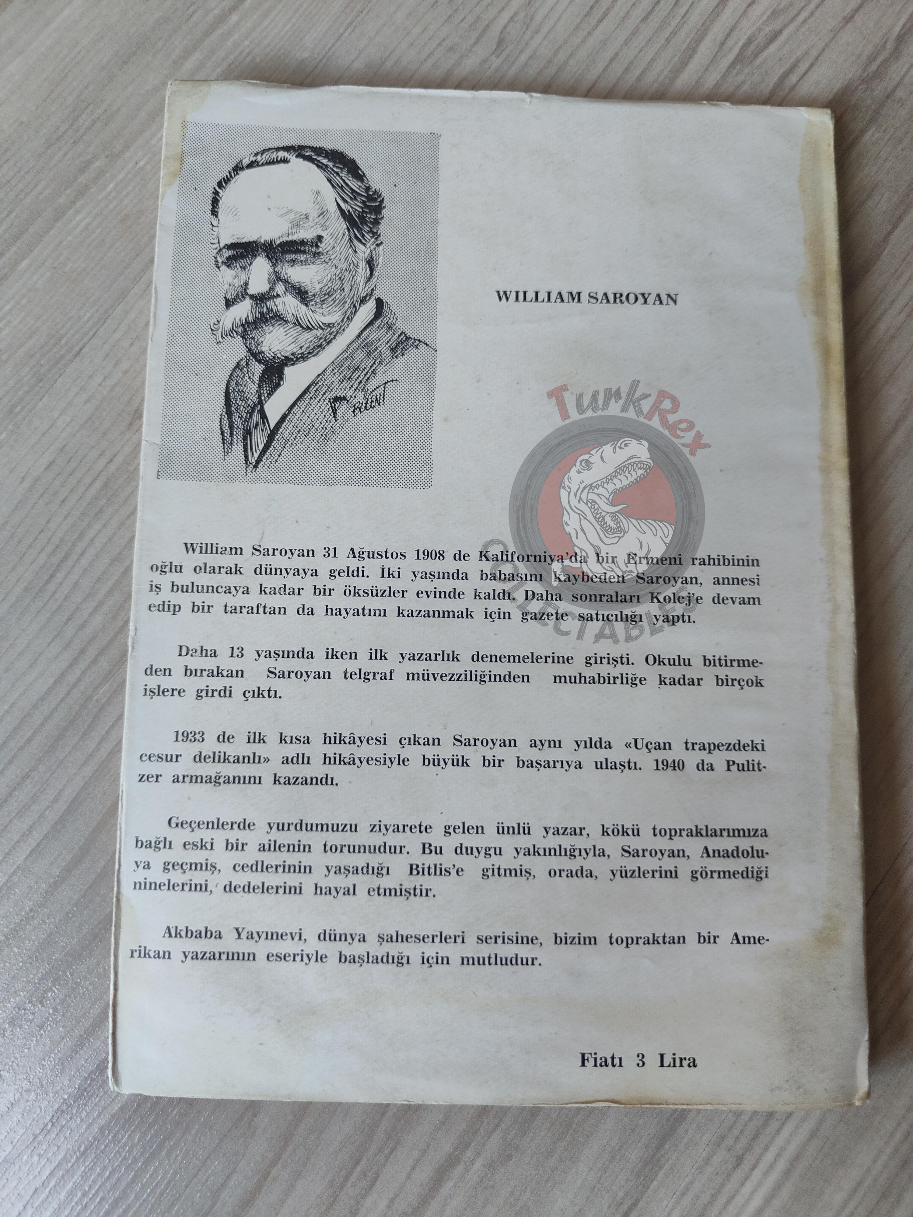 William Saroyan – Tracy's Tiger 1964 1st Turkish Book Turkey