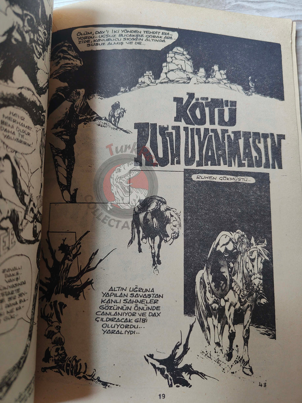 Süper Korku #15 1984 Turkish Comic Turkey Warren Eerie Dax the Warrior Special Issue