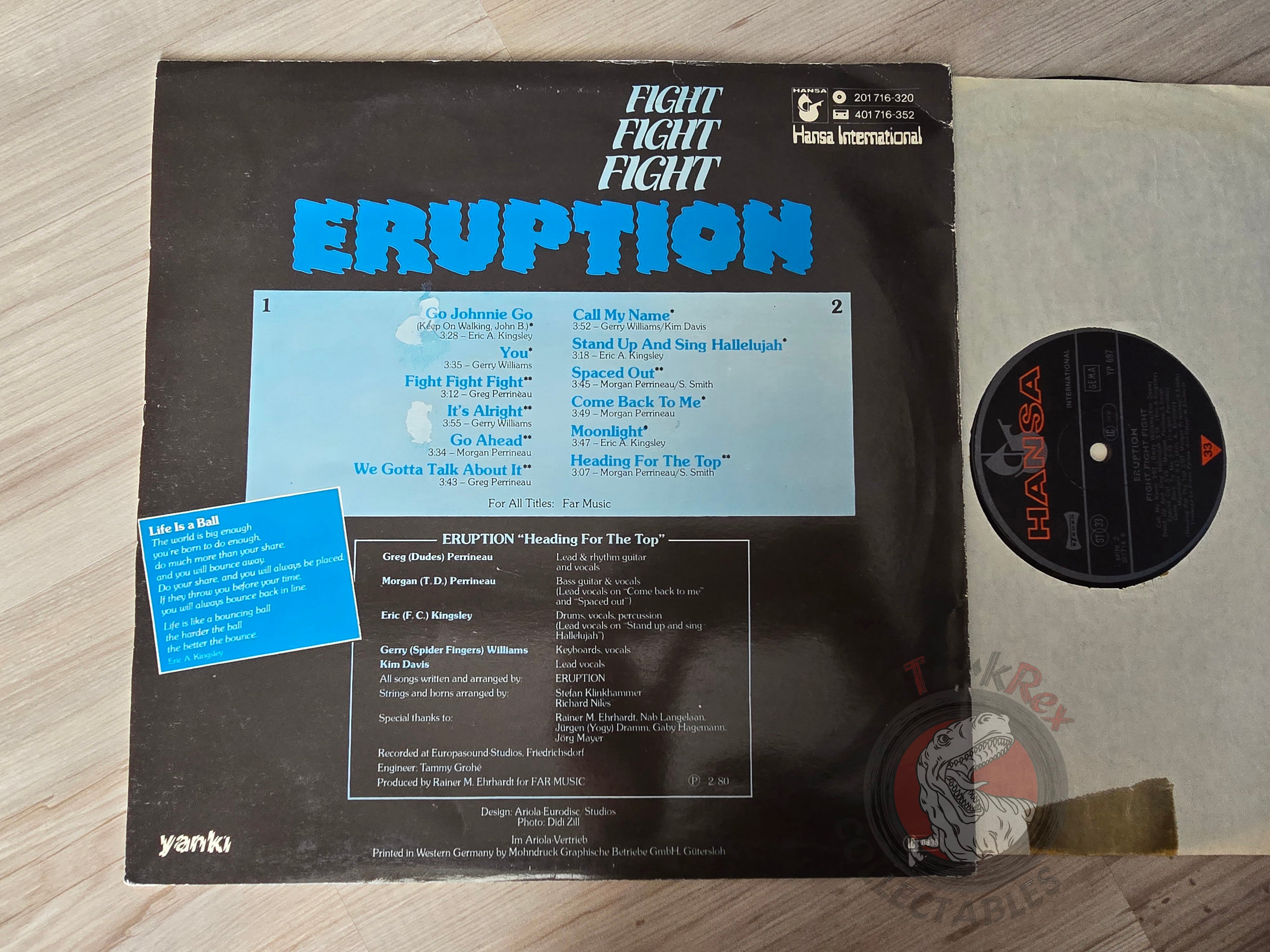 Eruption  – Fight Fight Fight Turkish Pressing Vinyl Turkey Edition