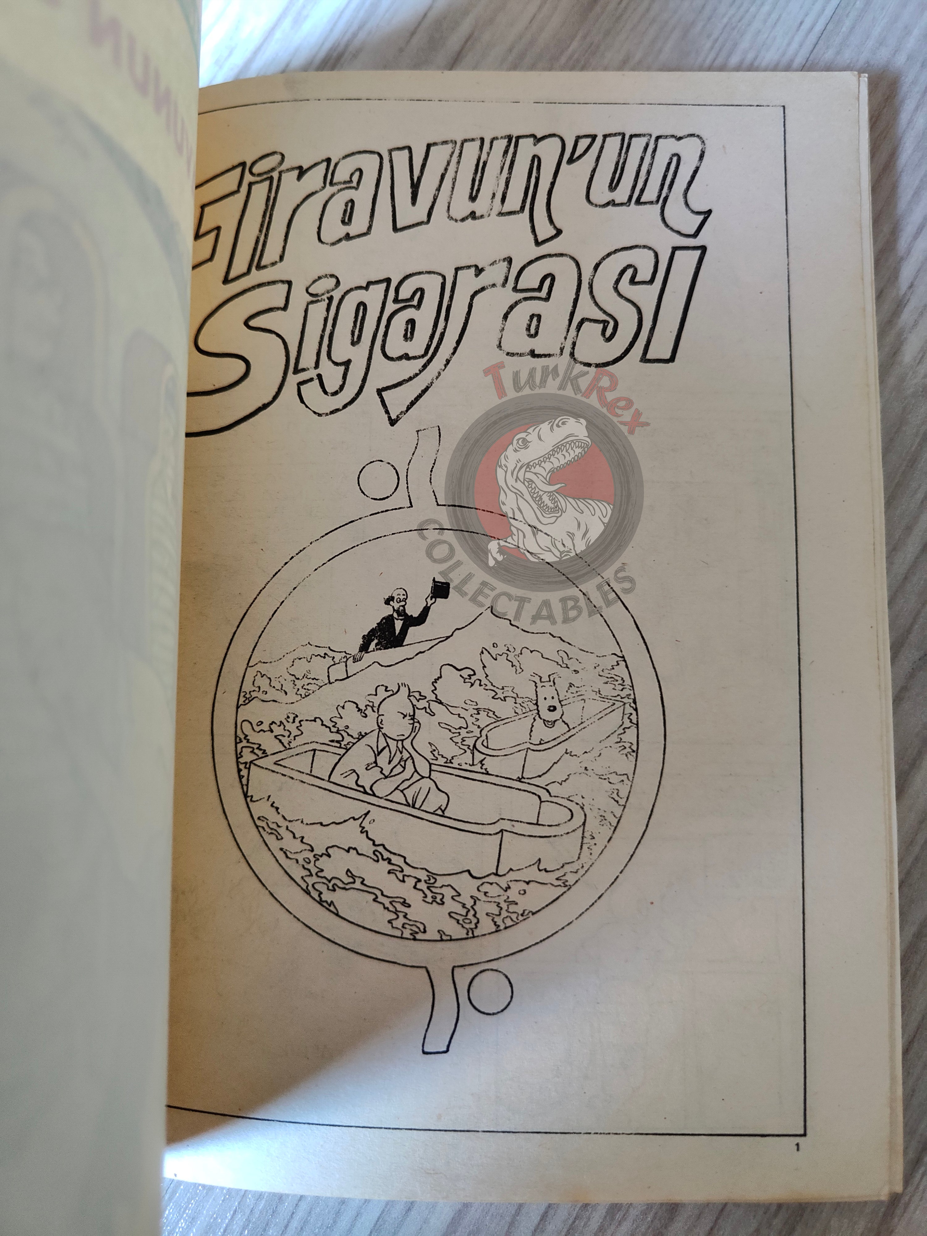 Tintin – Cigars of the Pharaoh mid 1980s Turkish Edition Comic Turkey 1
