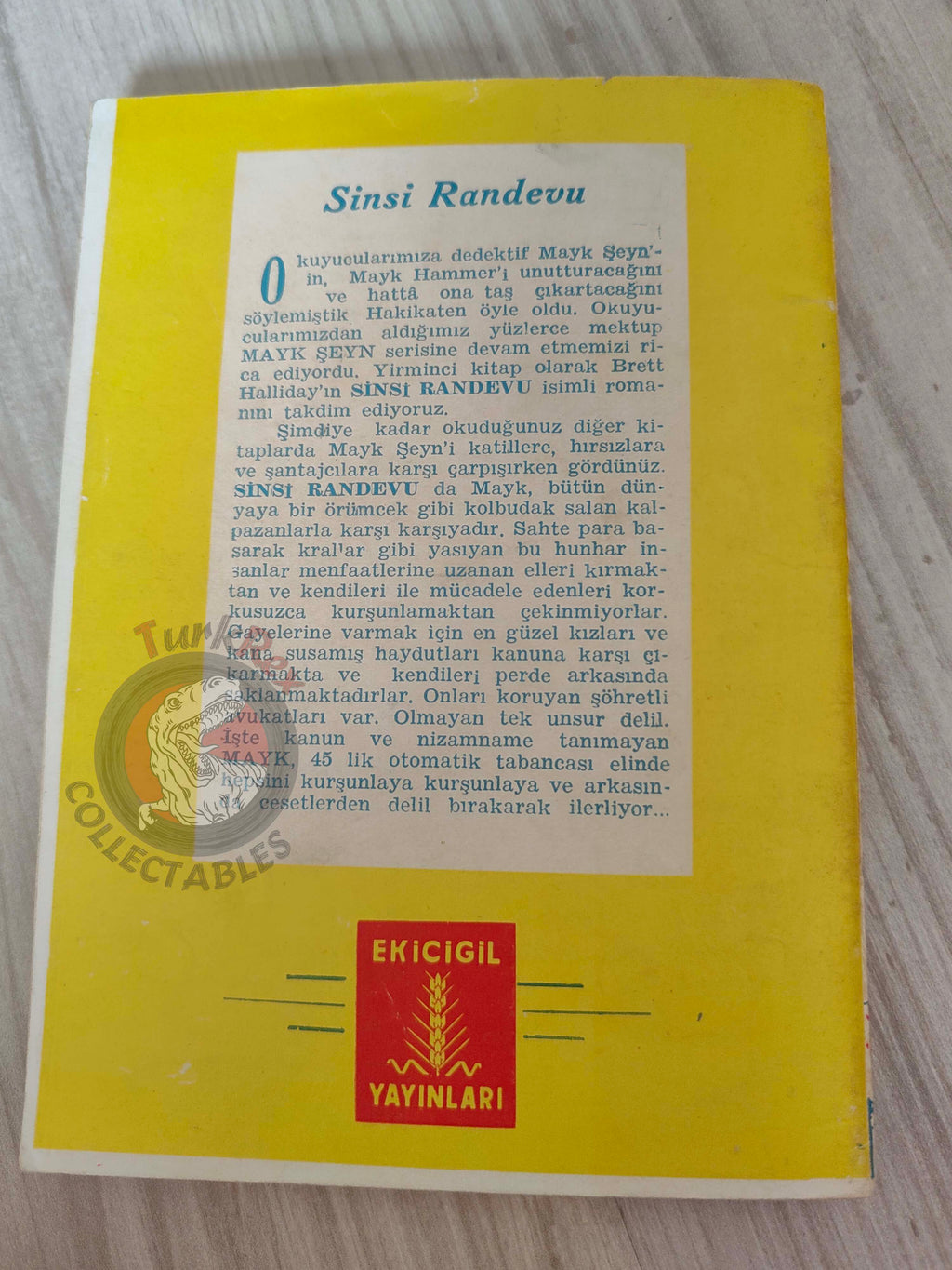 Brett Halliday – Tickets for Death 1954 Turkish Book Turkey Michael Shayne