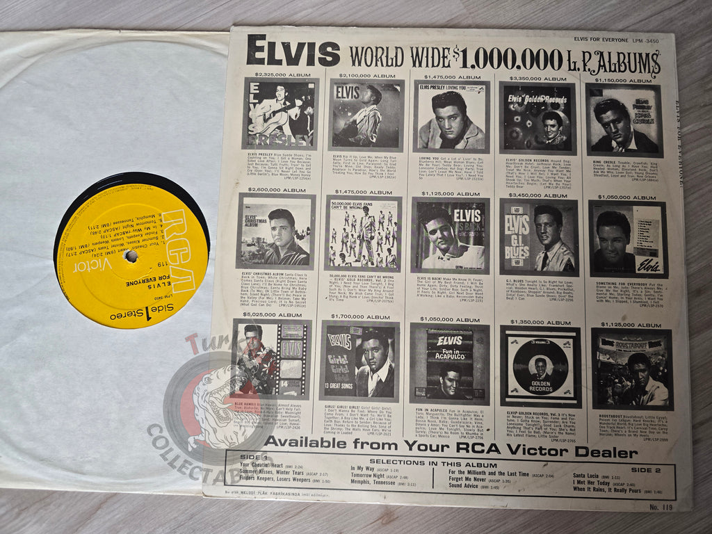 Elvis Presley – Elvis For Everyone! Turkish Pressing Vinyl Turkey Edition