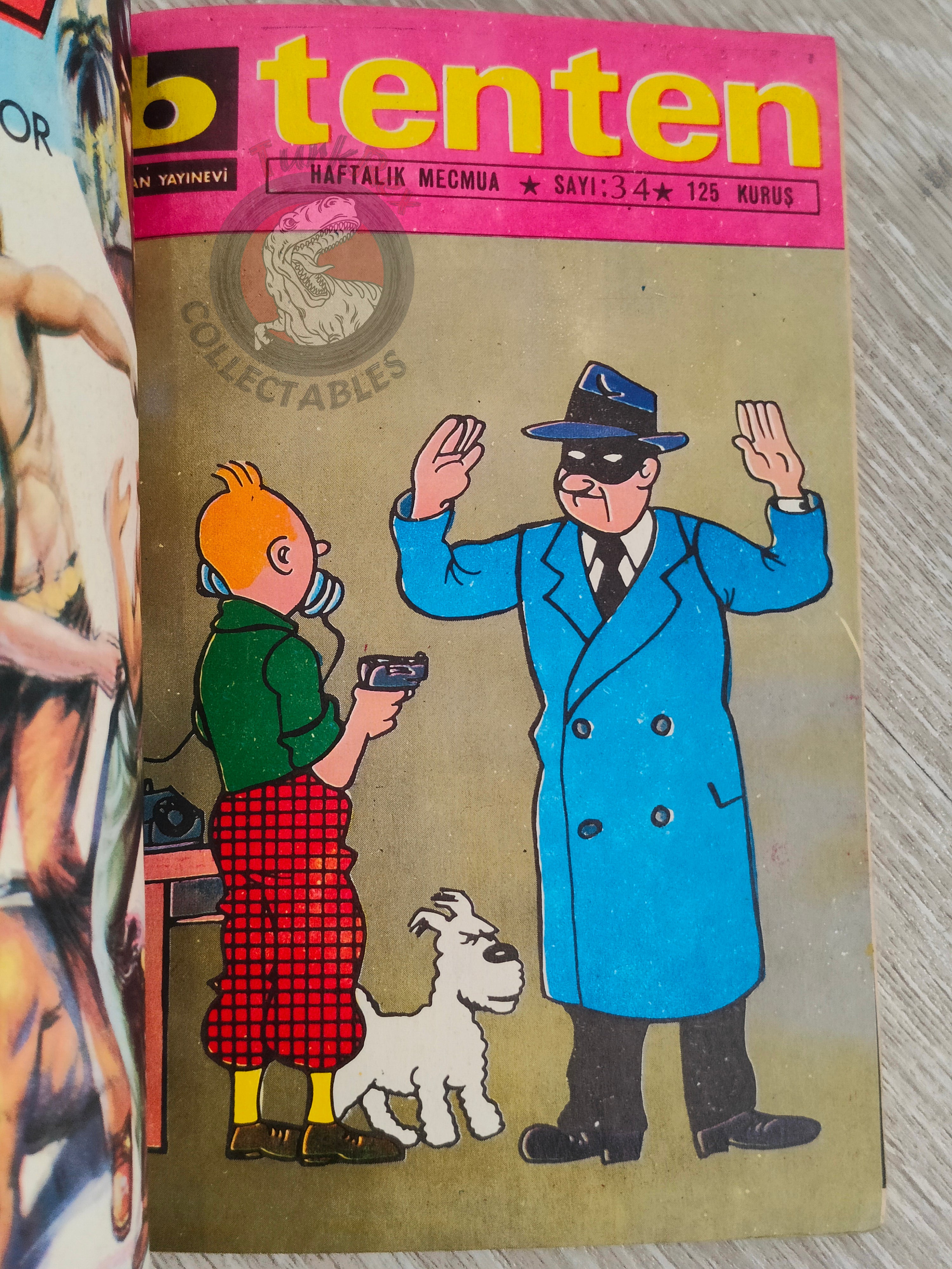 Tintin – The Red Sea Sharks 1973 Turkish Edition Comic Turkey