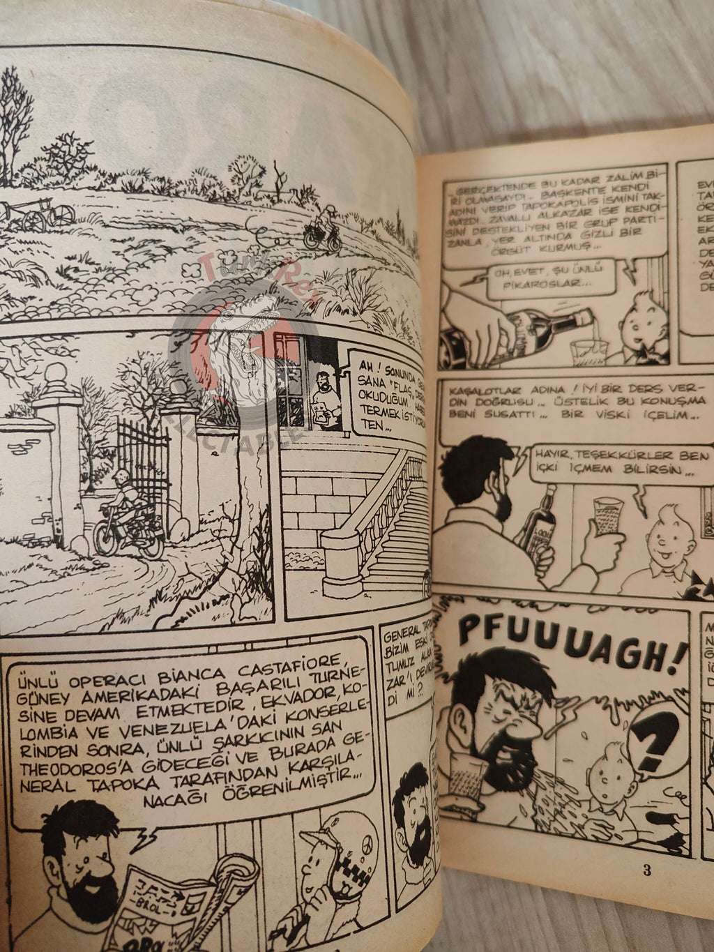 Tintin – Tintin and the Picaros 1980s Turkish Edition Comic Turkey