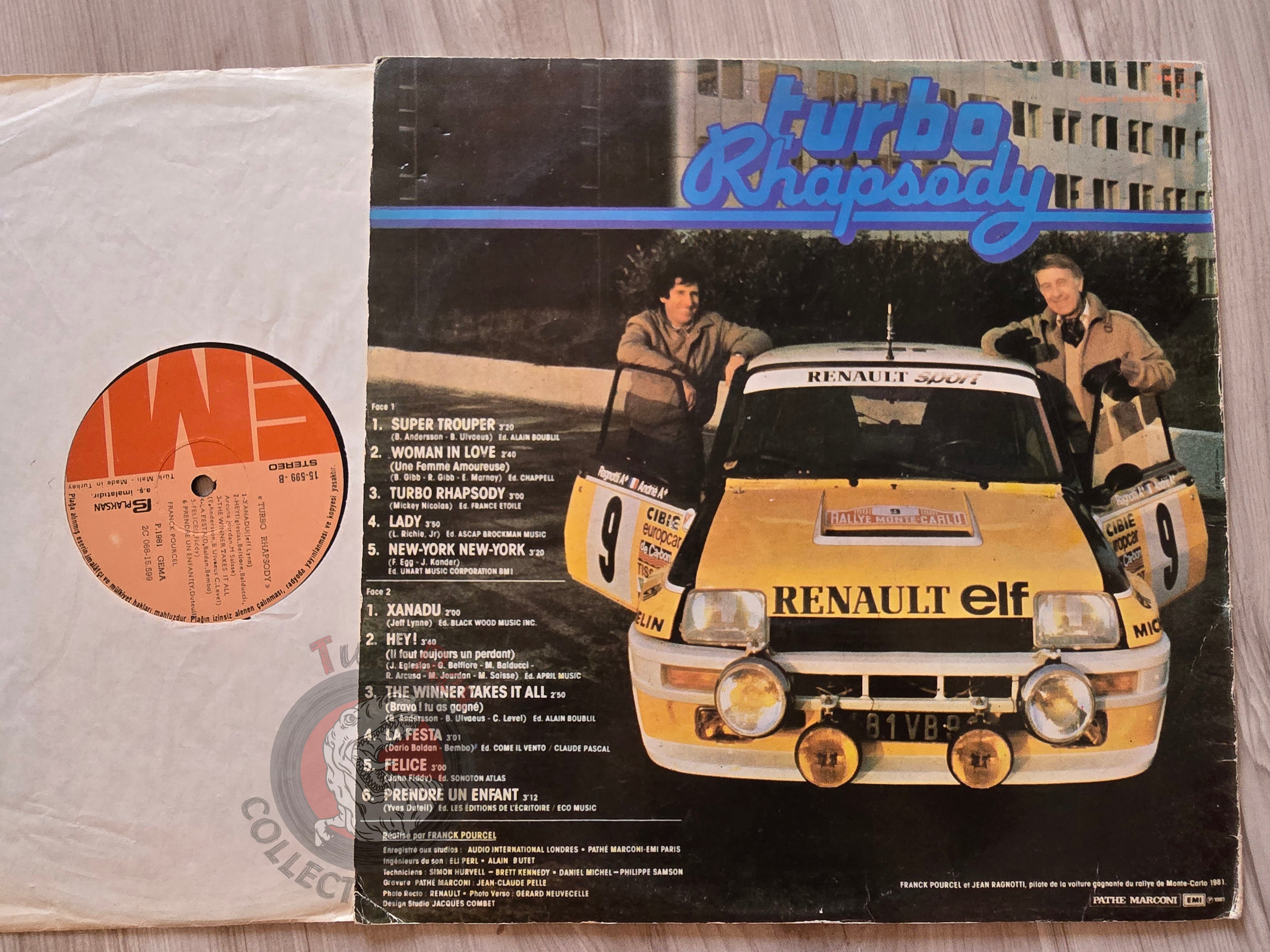 Franck Pourcel – Turbo Rhapsody Turkish Pressing Vinyl Turkey Edition