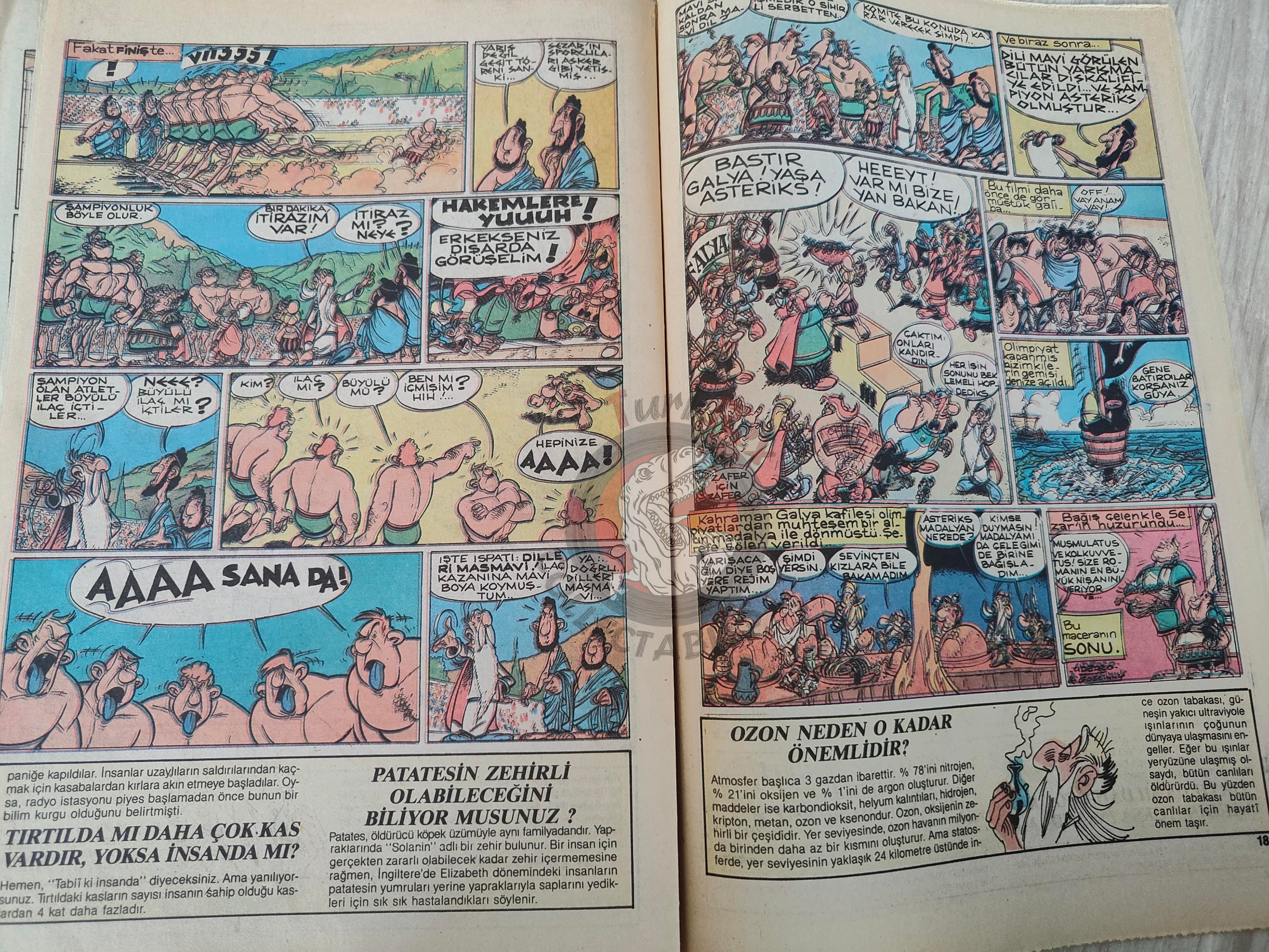 Asterix – Asterix at the Olympic Games early 90s Turkish Edition Comic Turkey