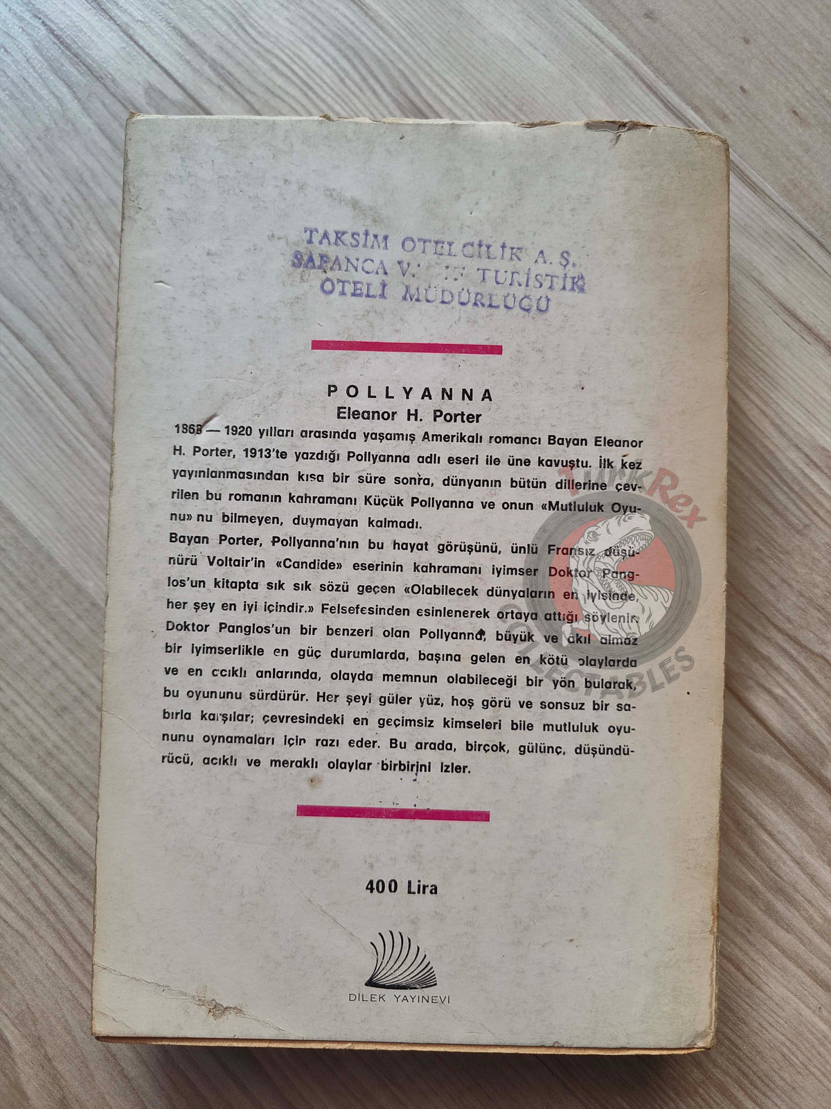 Eleanor H. Porter – Pollyanna 1982 Turkish Book Turkey