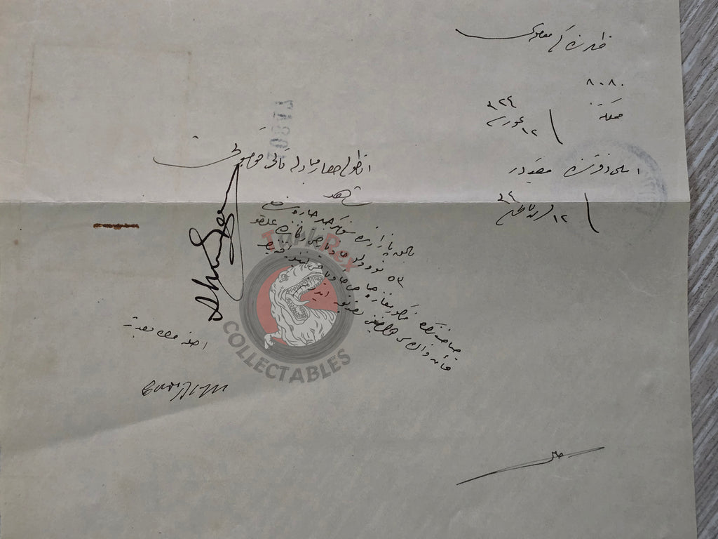Ottoman Identity Document Copy 1924 with Photograph Greek Ottoman Citizen