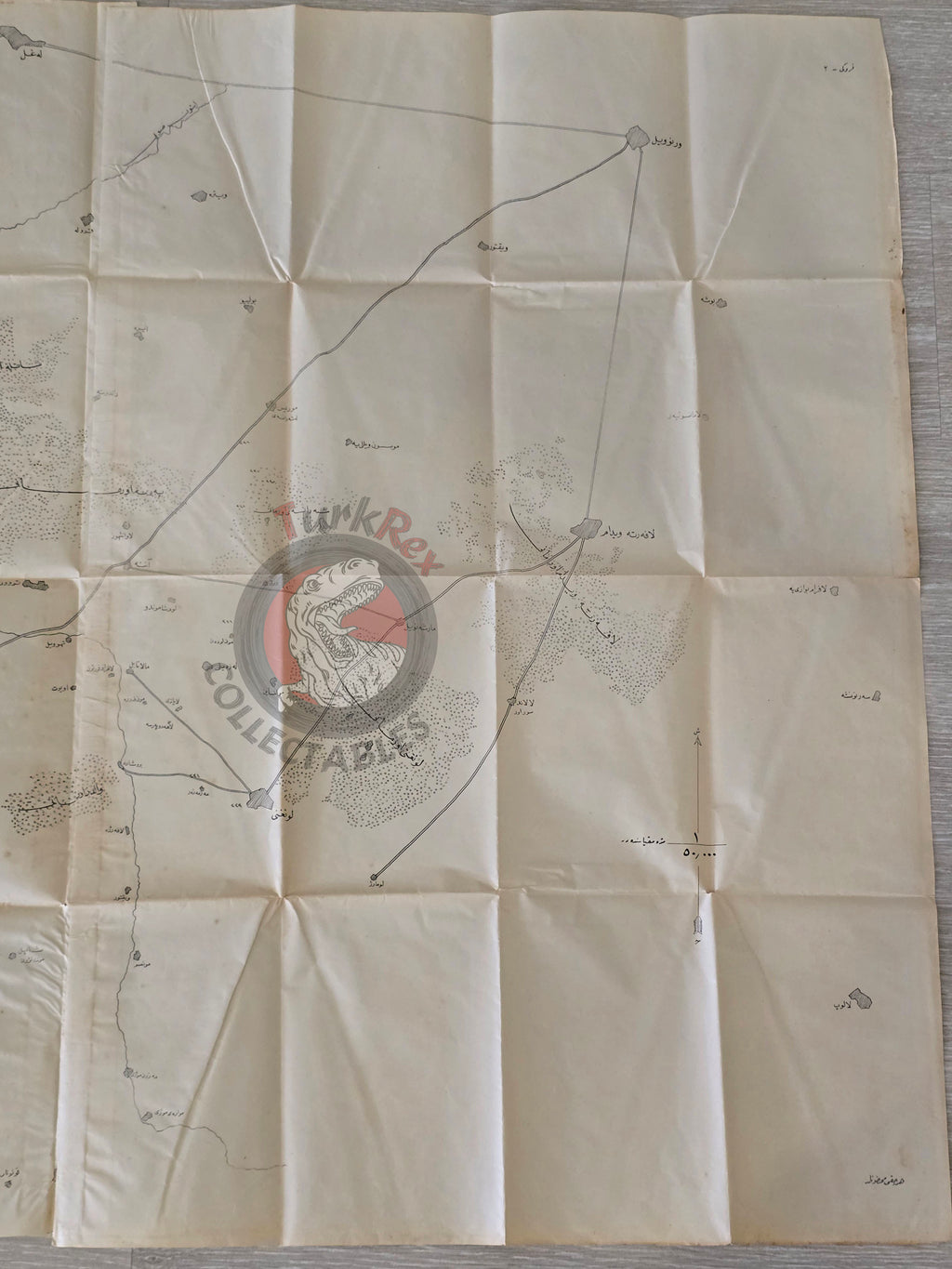 Ottoman Military Map France 1926 Colonel Basri Bey Empire Foret De La Trappe