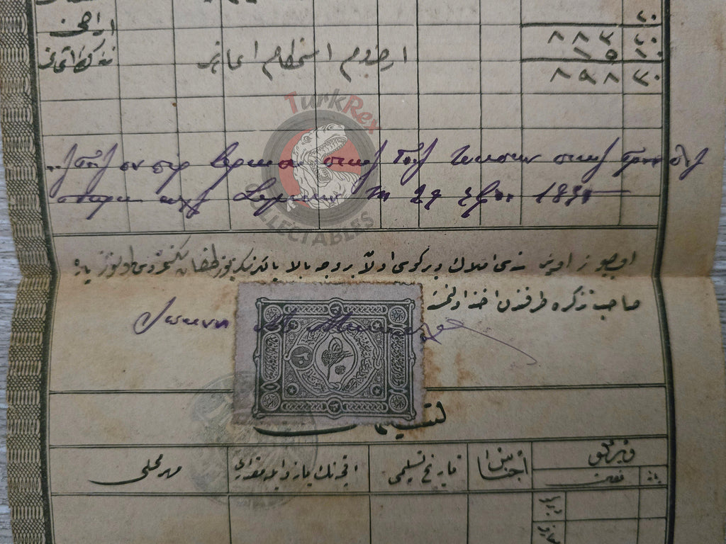 Ottoman Real Estate Tax Document 1895 Samsun Rum Quarter Greek Citizen 1
