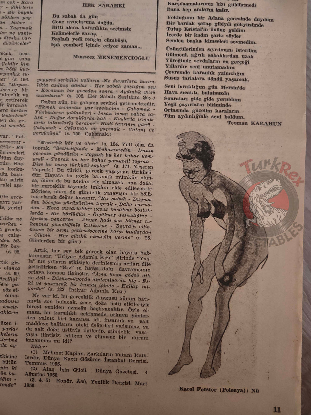 Varlık 1957 Alfred Noyes Turkish Literary Mag Turkey Karol Forster Marc Chagall