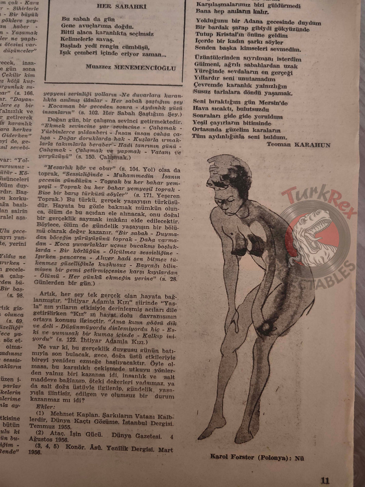 Varlık 1957 Alfred Noyes Turkish Literary Mag Turkey Karol Forster Marc Chagall