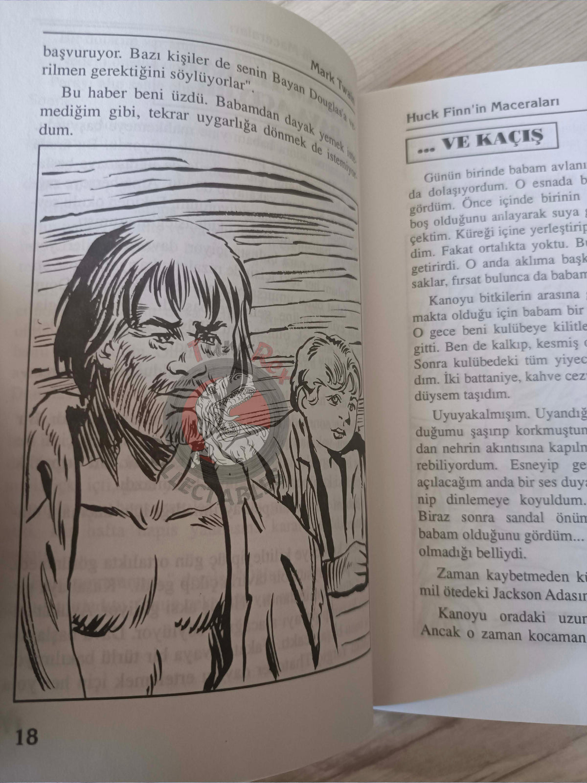 Mark Twain – Adventures of Huckleberry Finn 1994 Turkish Book Turkey Illustrated