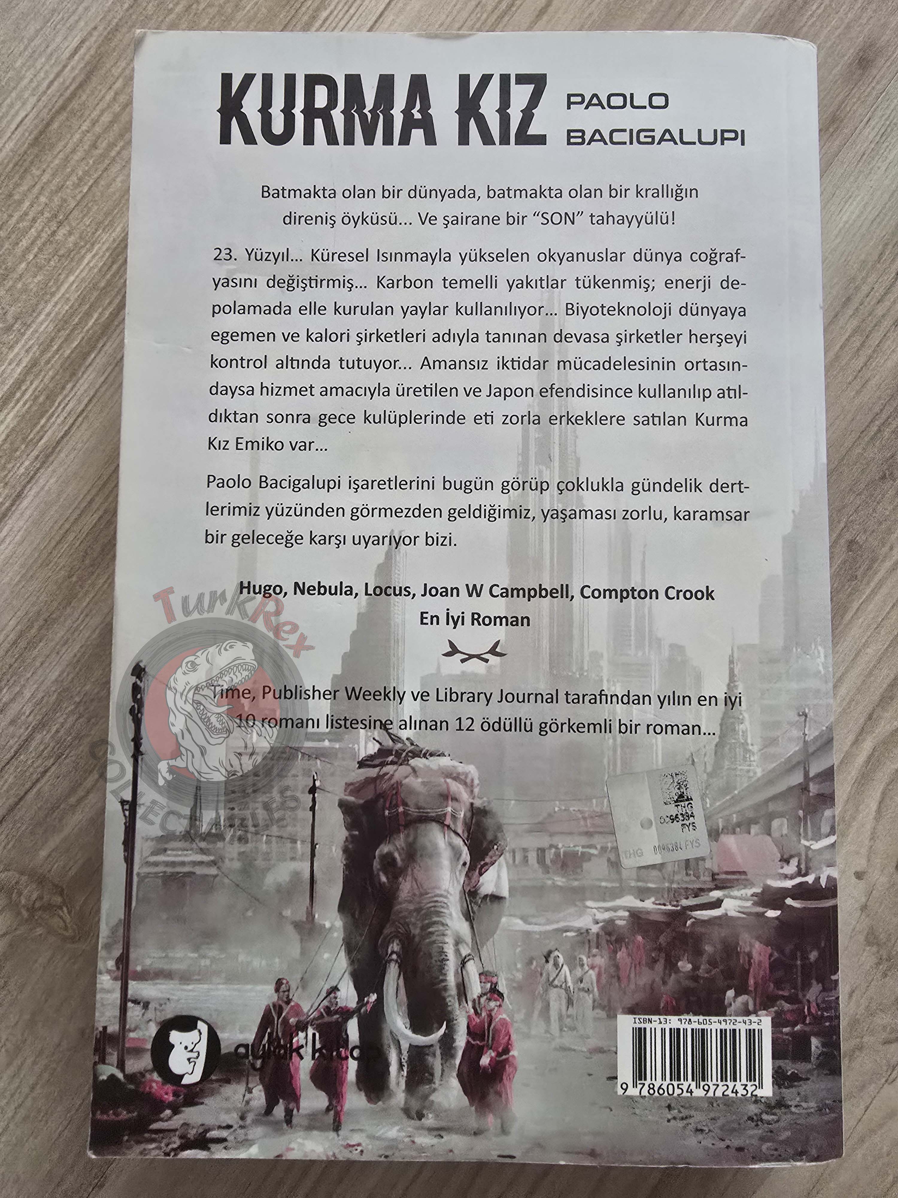 Paolo Bacigalupi – The Windup Girl 2016 1st Turkish Book Turkey