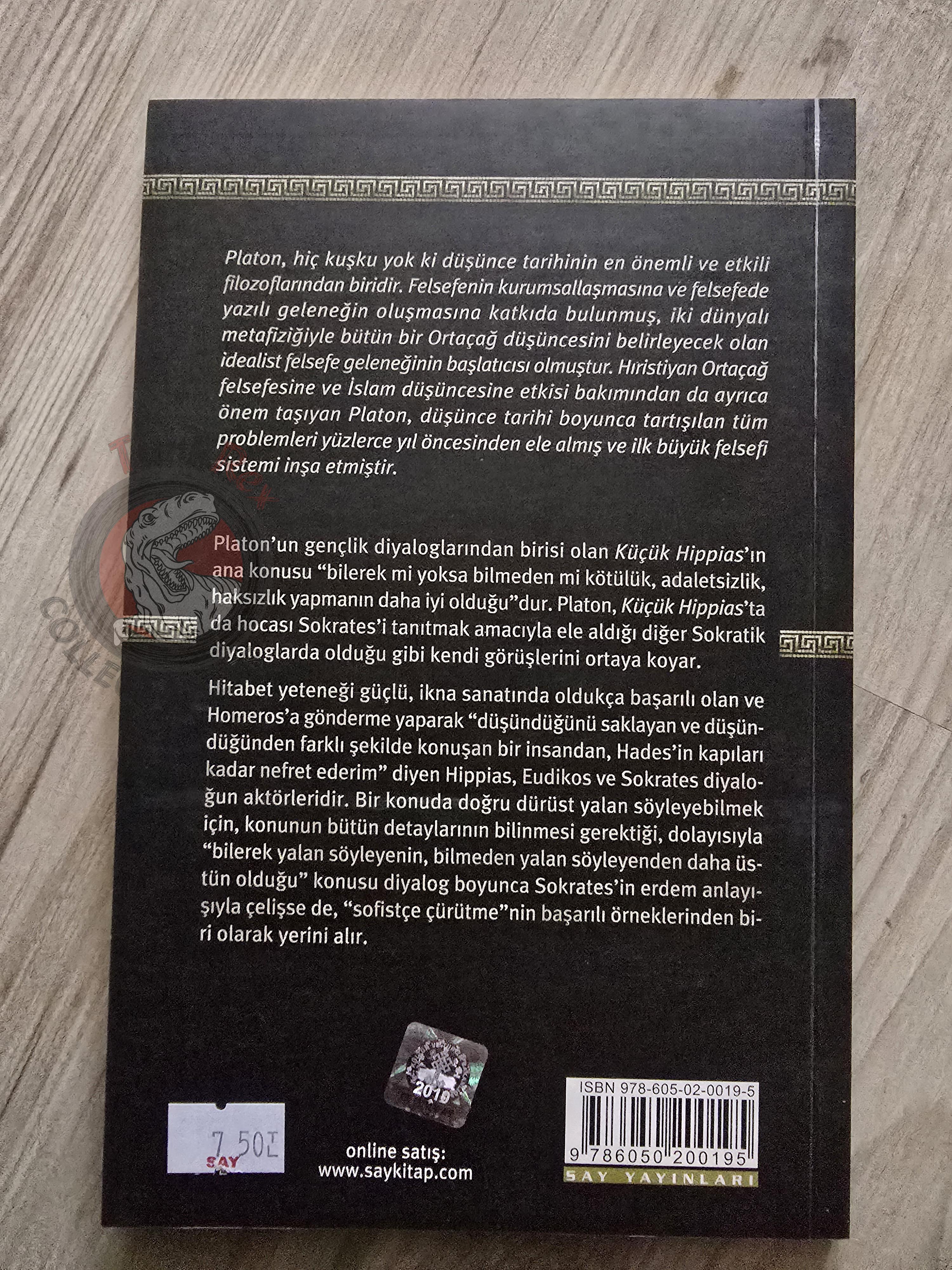 Plato –  Lesser Hippias 2011 Turkish Book Turkey
