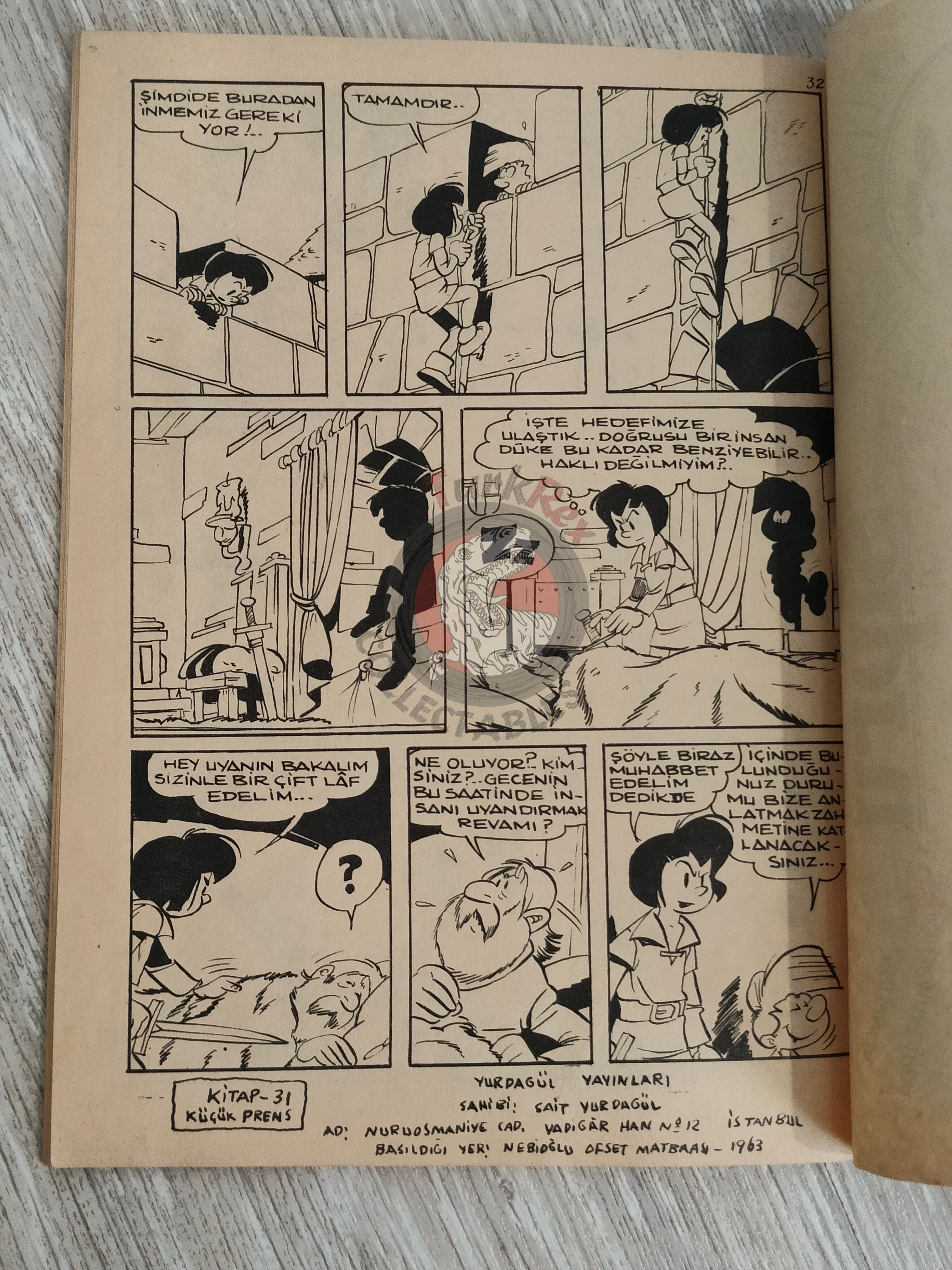 Johan et Pirlouit #31 1963 Turkish Comic Turkey L’Anneau des Castellac #11