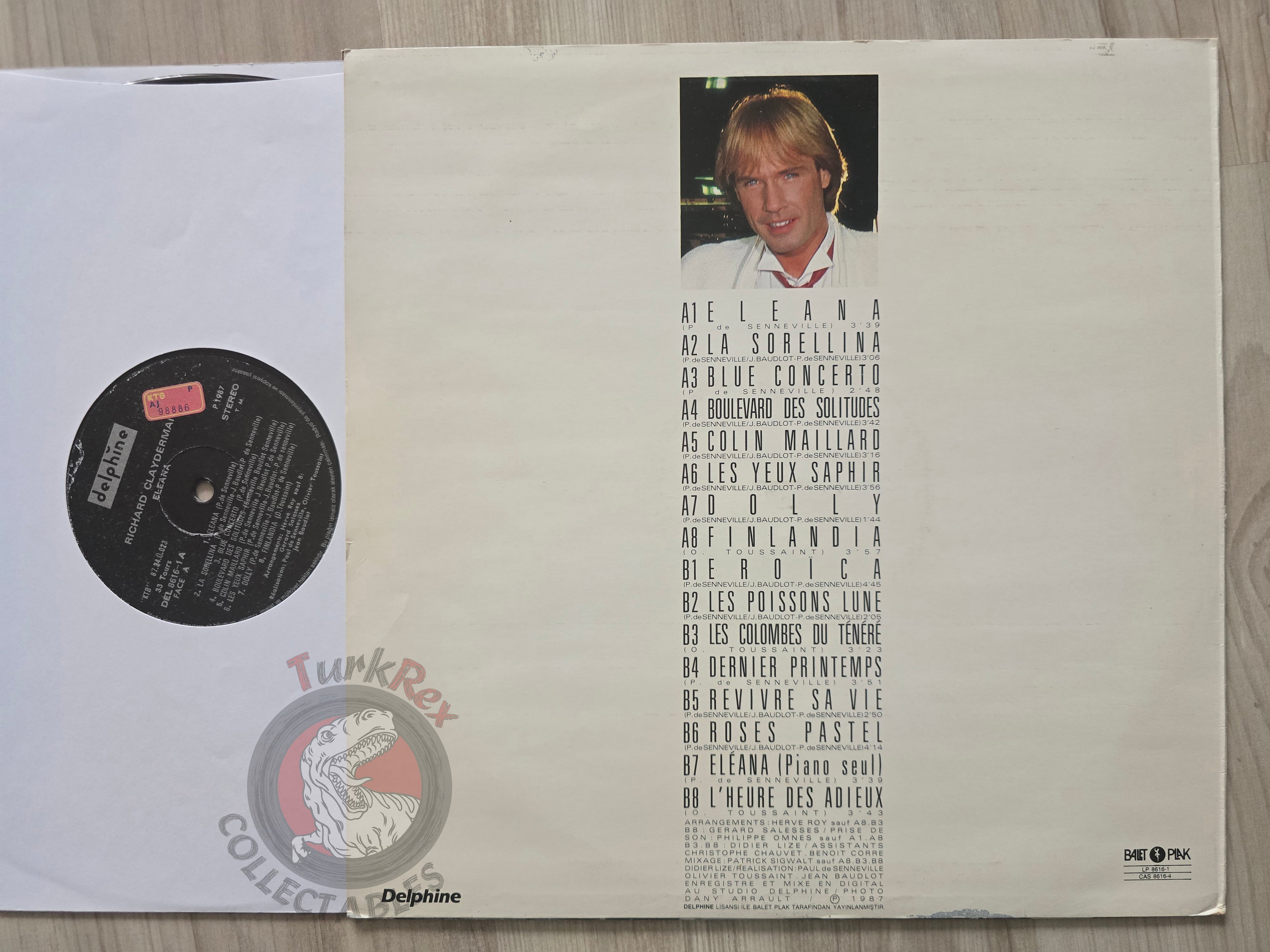 Richard Clayderman – Eléana Turkish Pressing Vinyl Turkey Edition