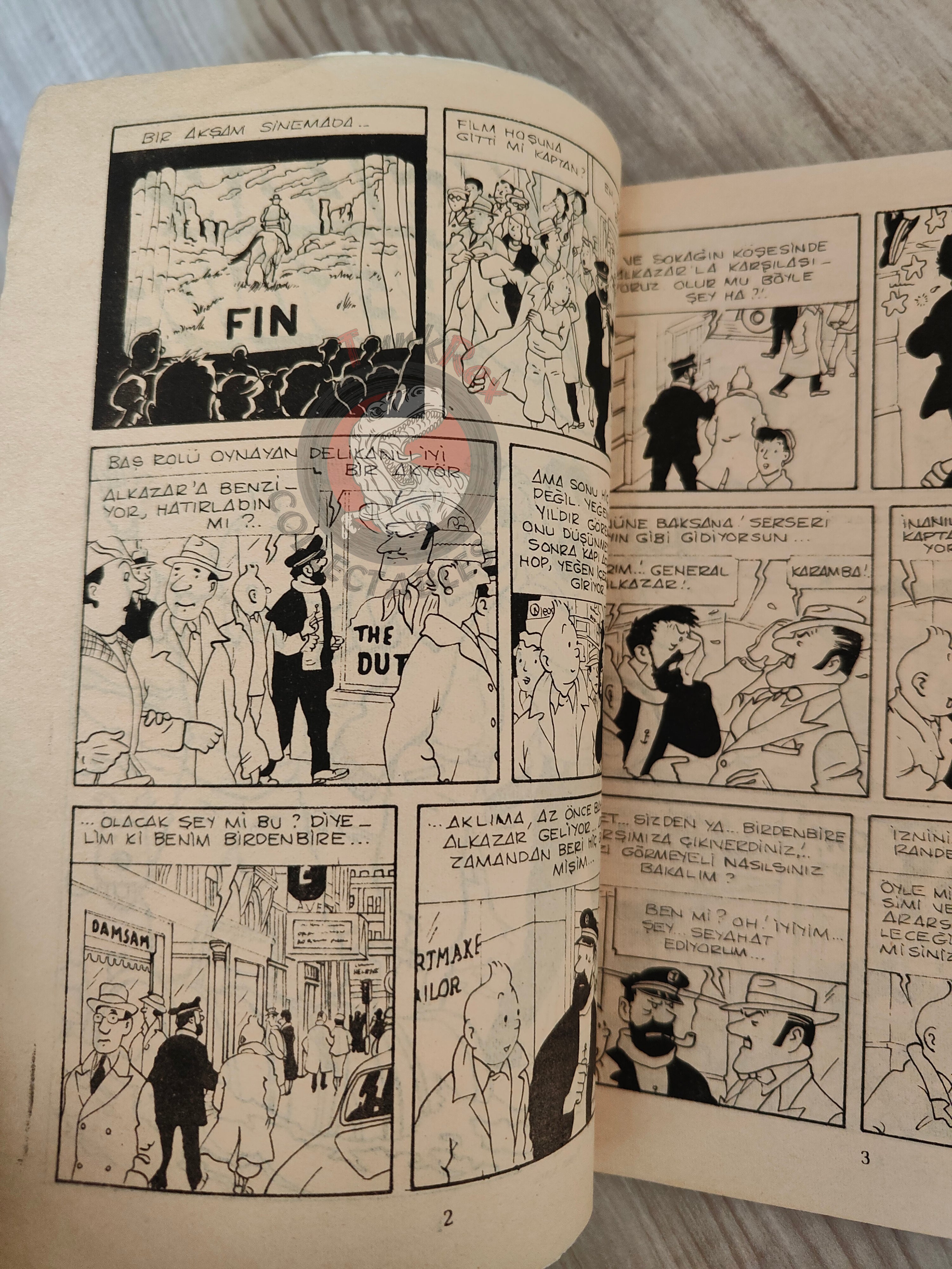 Tintin – The Red Sea Sharks 1980s Turkish Edition Comic Turkey
