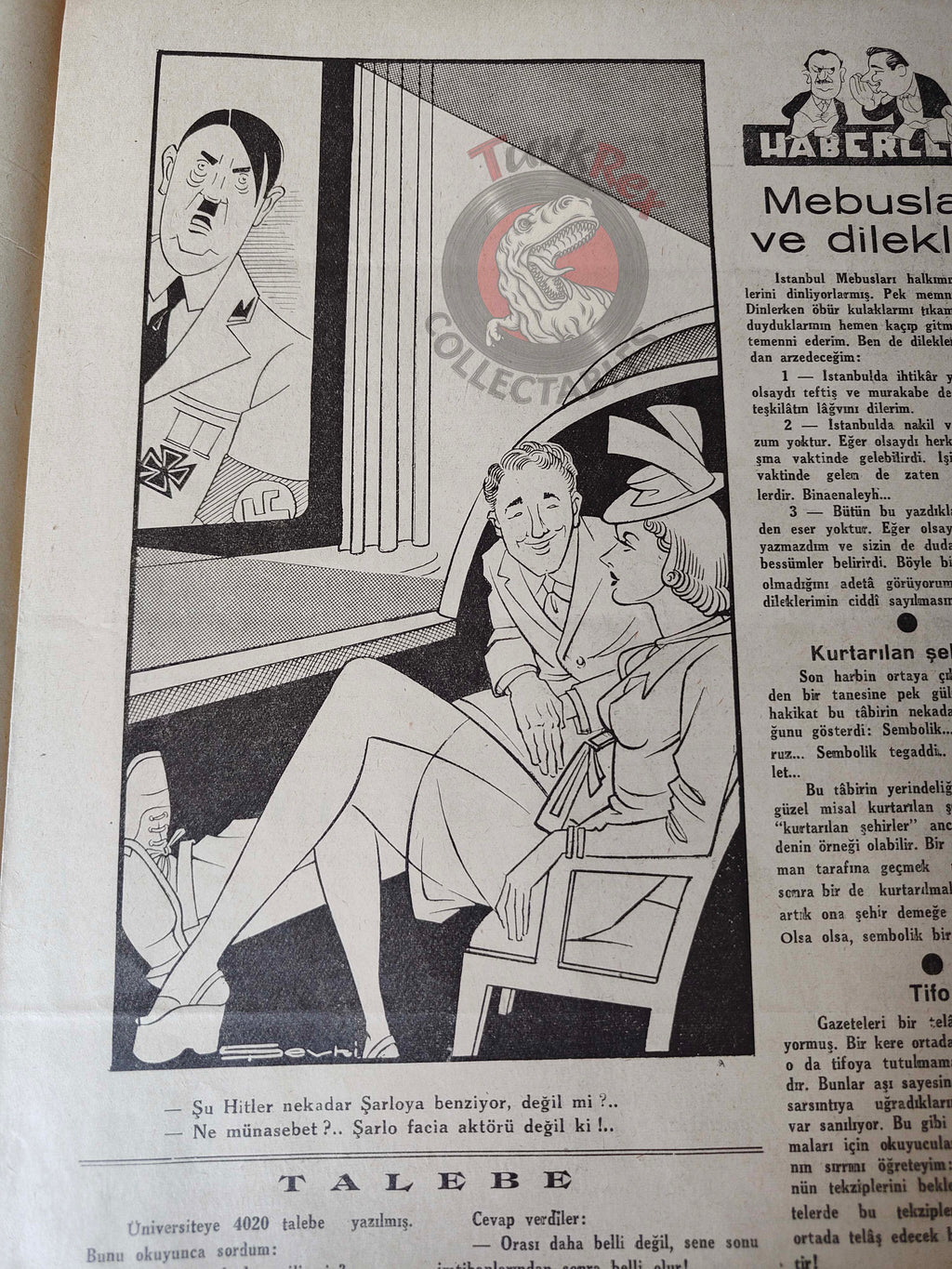 Akbaba 1944 Humor Magazine Turkish Turkey Franklin D. Roosevelt Japan WW2 era Germany