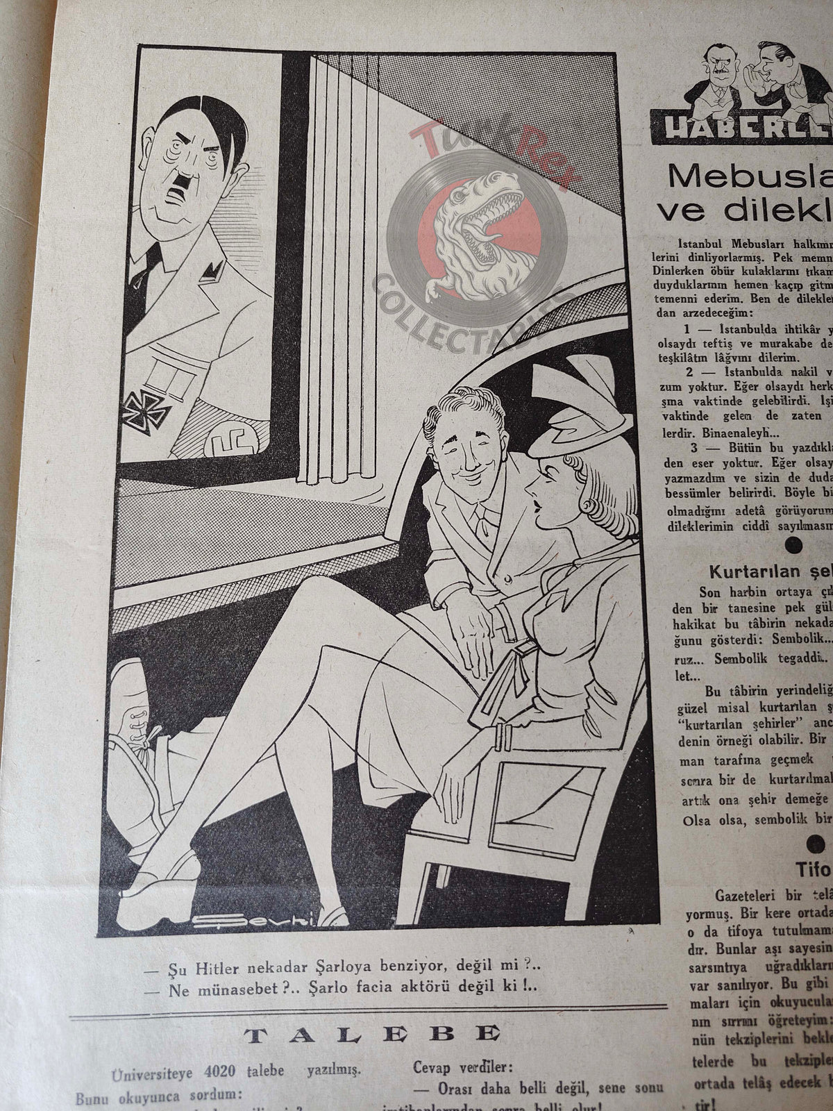 Akbaba 1944 Humor Magazine Turkish Turkey Franklin D. Roosevelt Japan WW2 era Germany