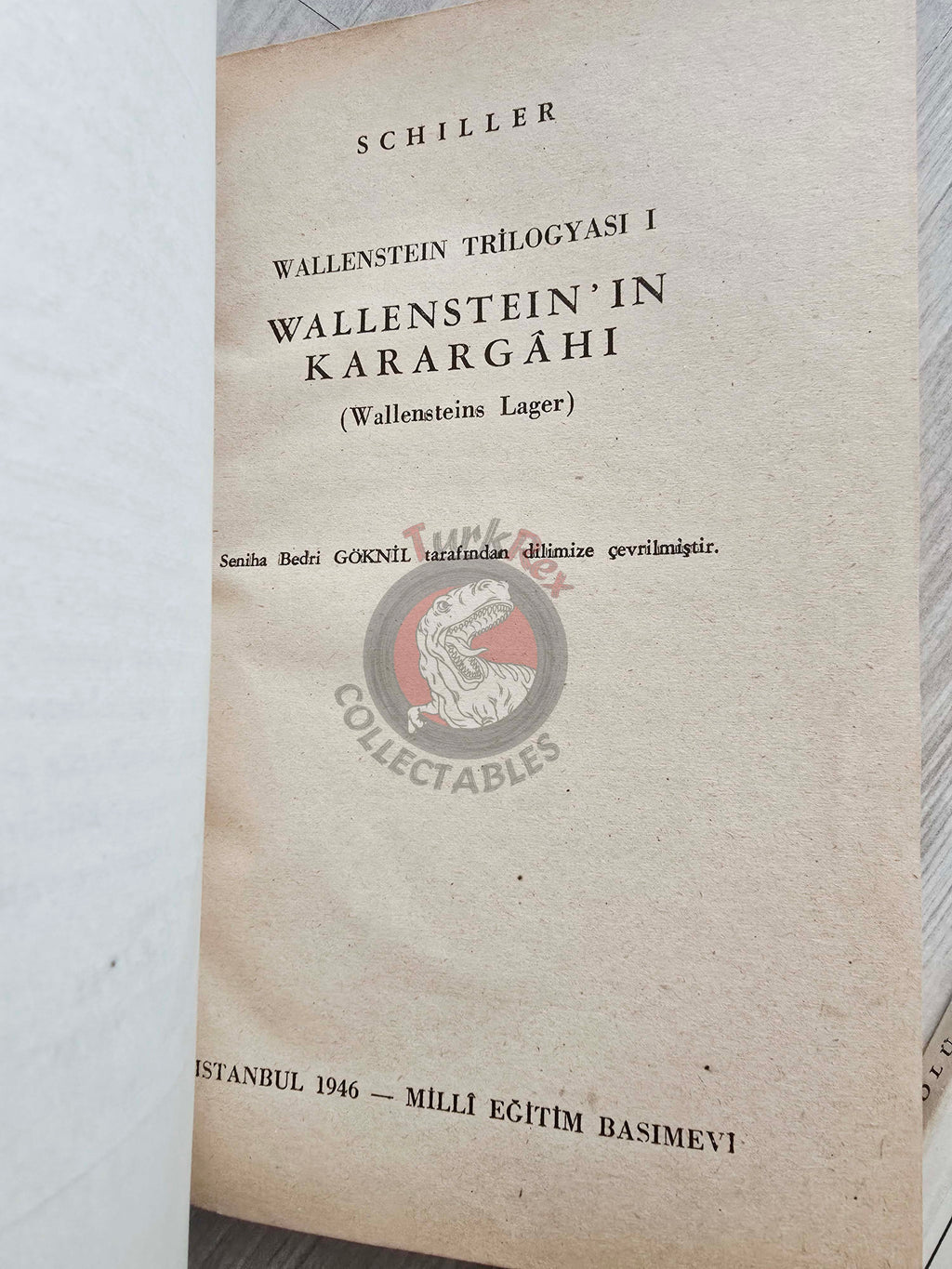 Friedrich Schiller – Wallenstein Trilogy 1946 1st Turkish Book Turkey
