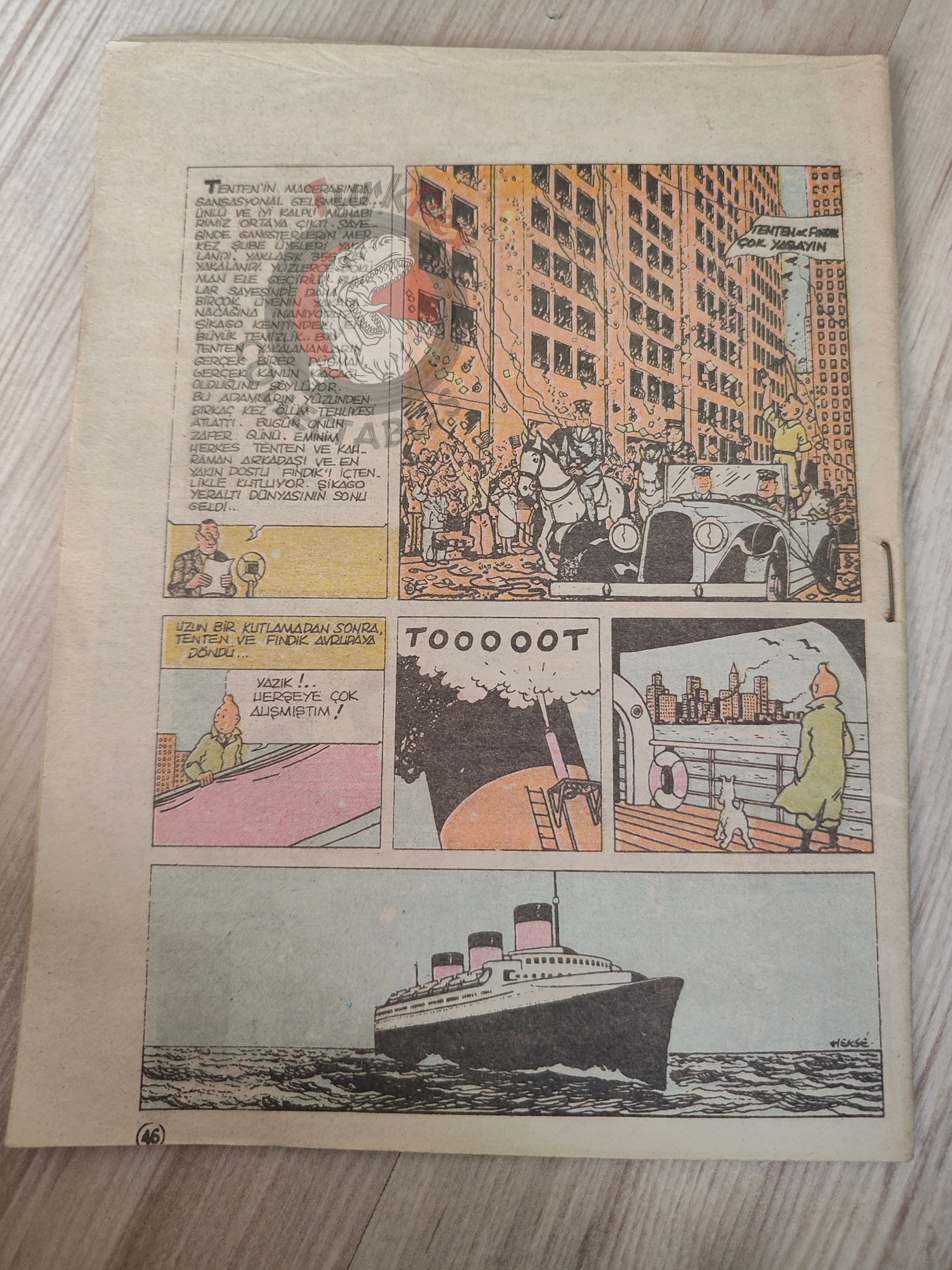 Tintin – Tintin In America 1989 Turkish Edition Comic Turkey