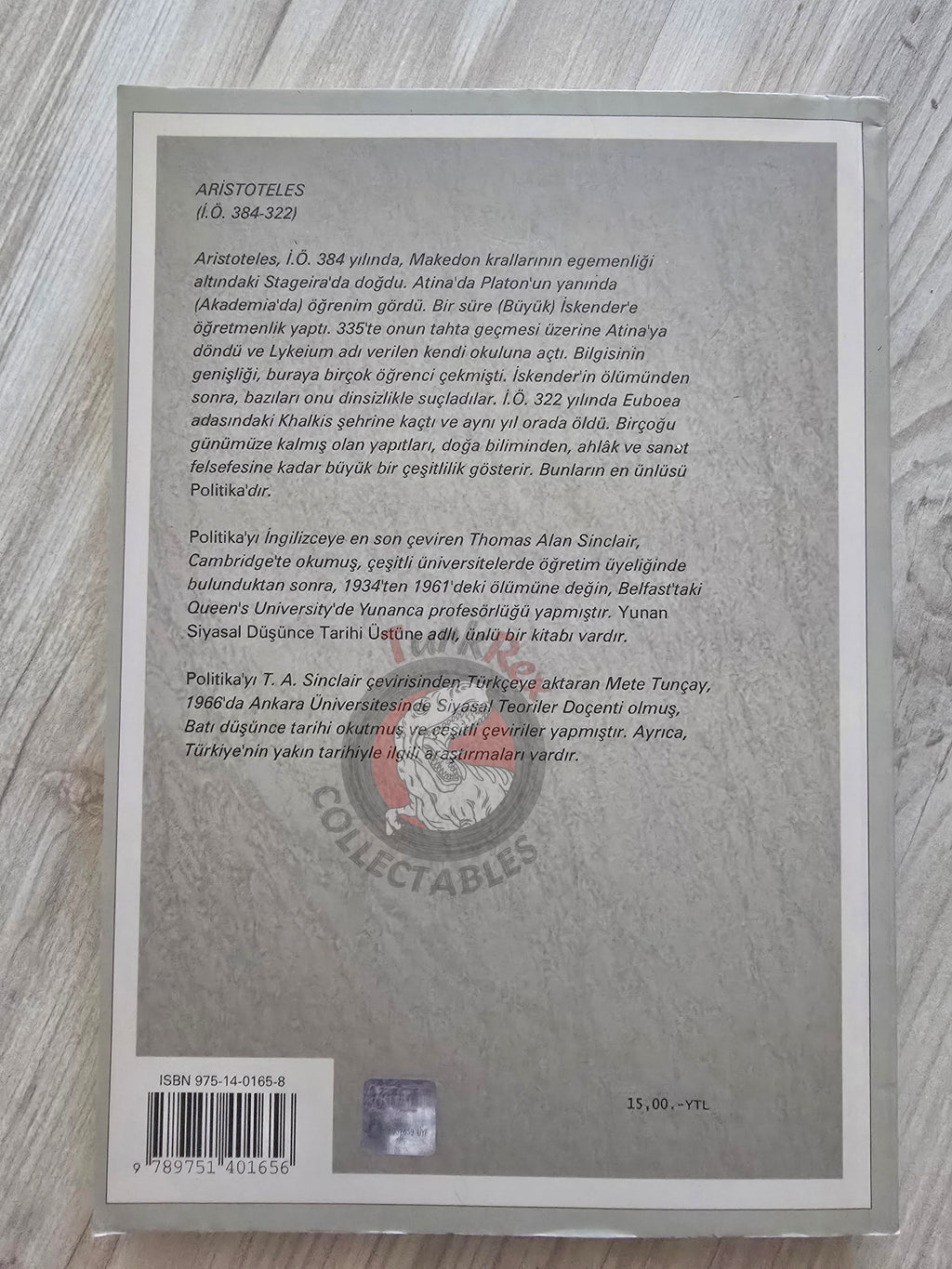 Aristotle – Politics 2006 Turkish Book Turkey