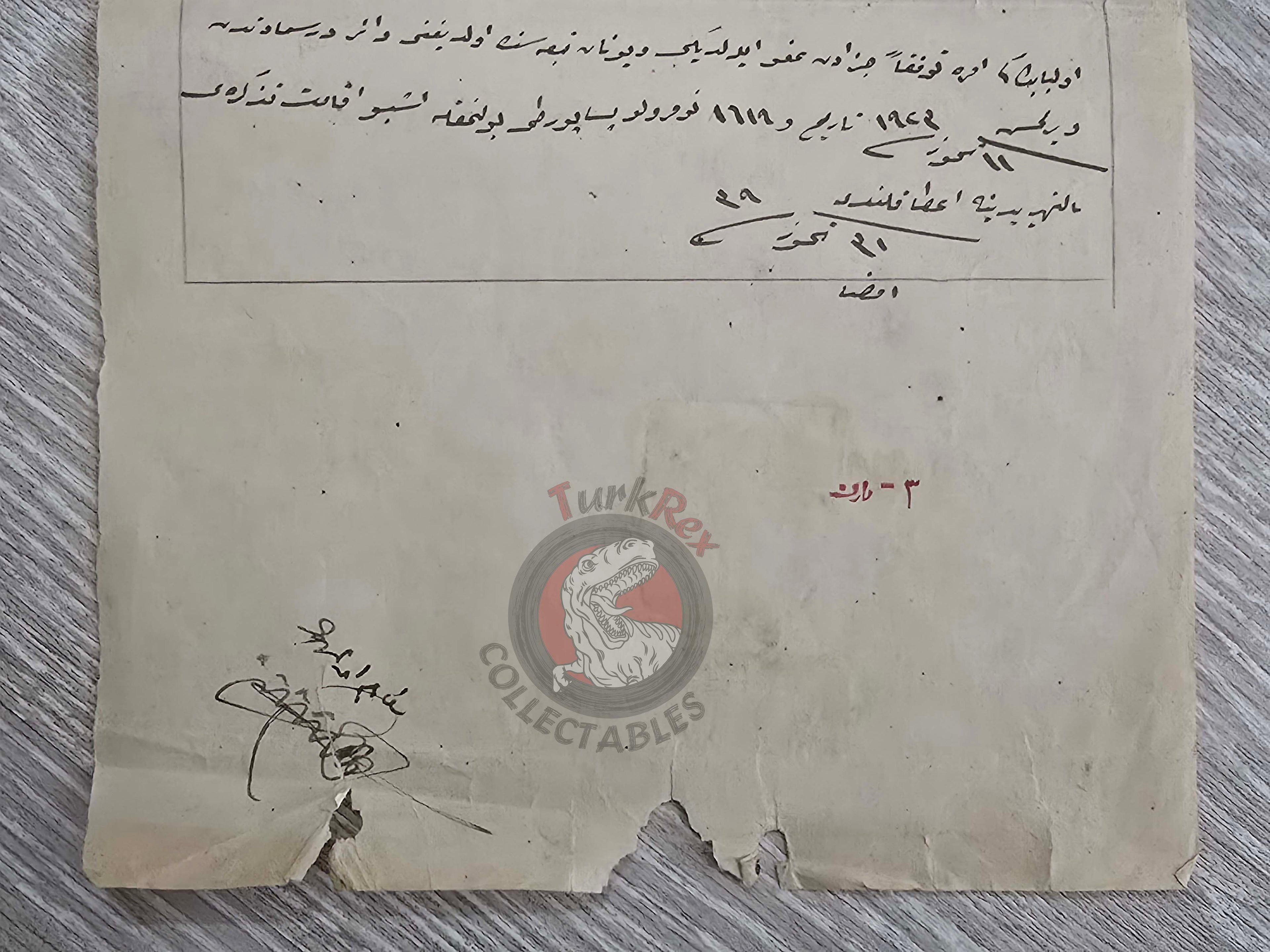 Ottoman Residence Permit for a Greek Citizen 1916 Istanbul Document Rum Greece Galata Wine Depot