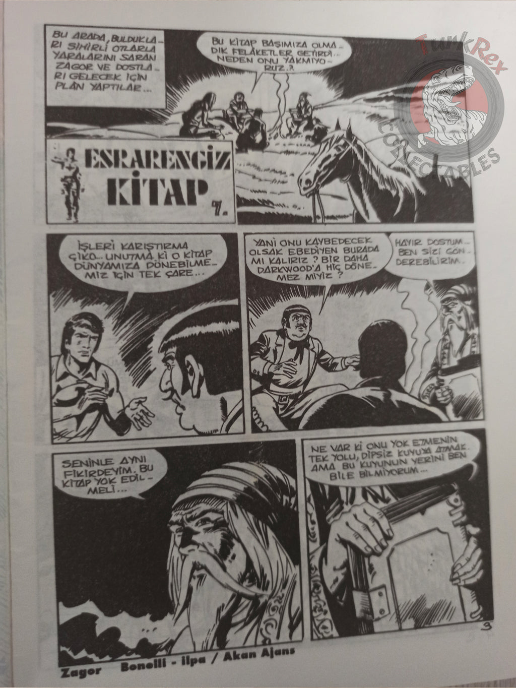 Zagor #1-7 1992 Il Libro Misterioso Turkish Comic Turkey #194–196