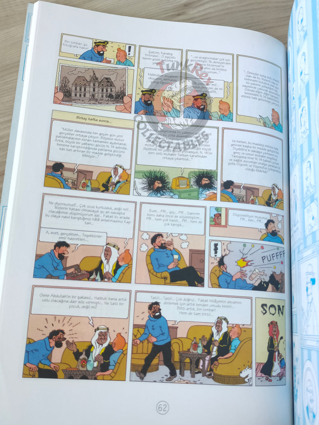 Tintin – Land of Black Gold 1998 Turkish Edition Comic Turkey 2nd YKY