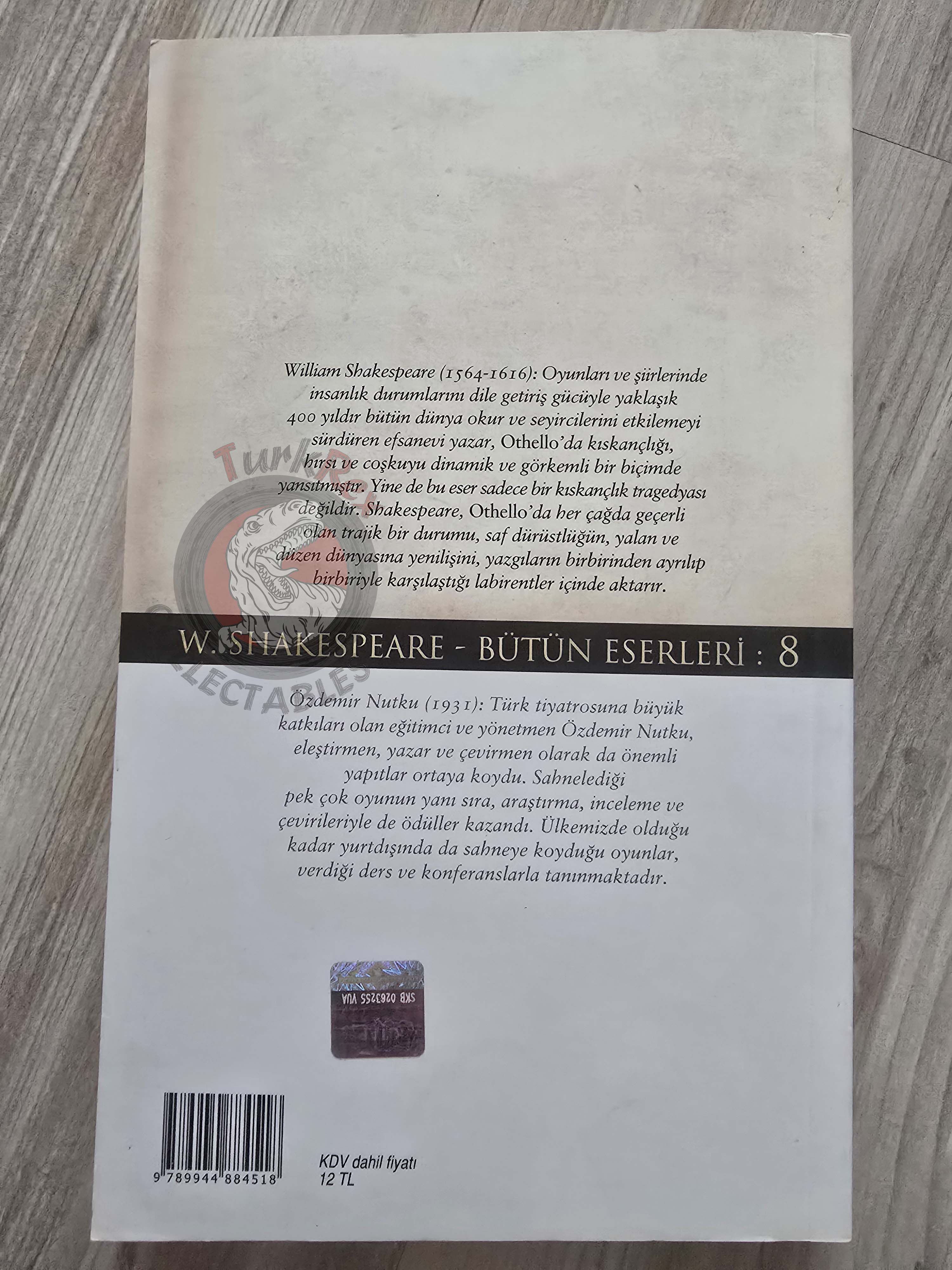 William Shakespeare – Othello 2009 Turkish Book Turkey