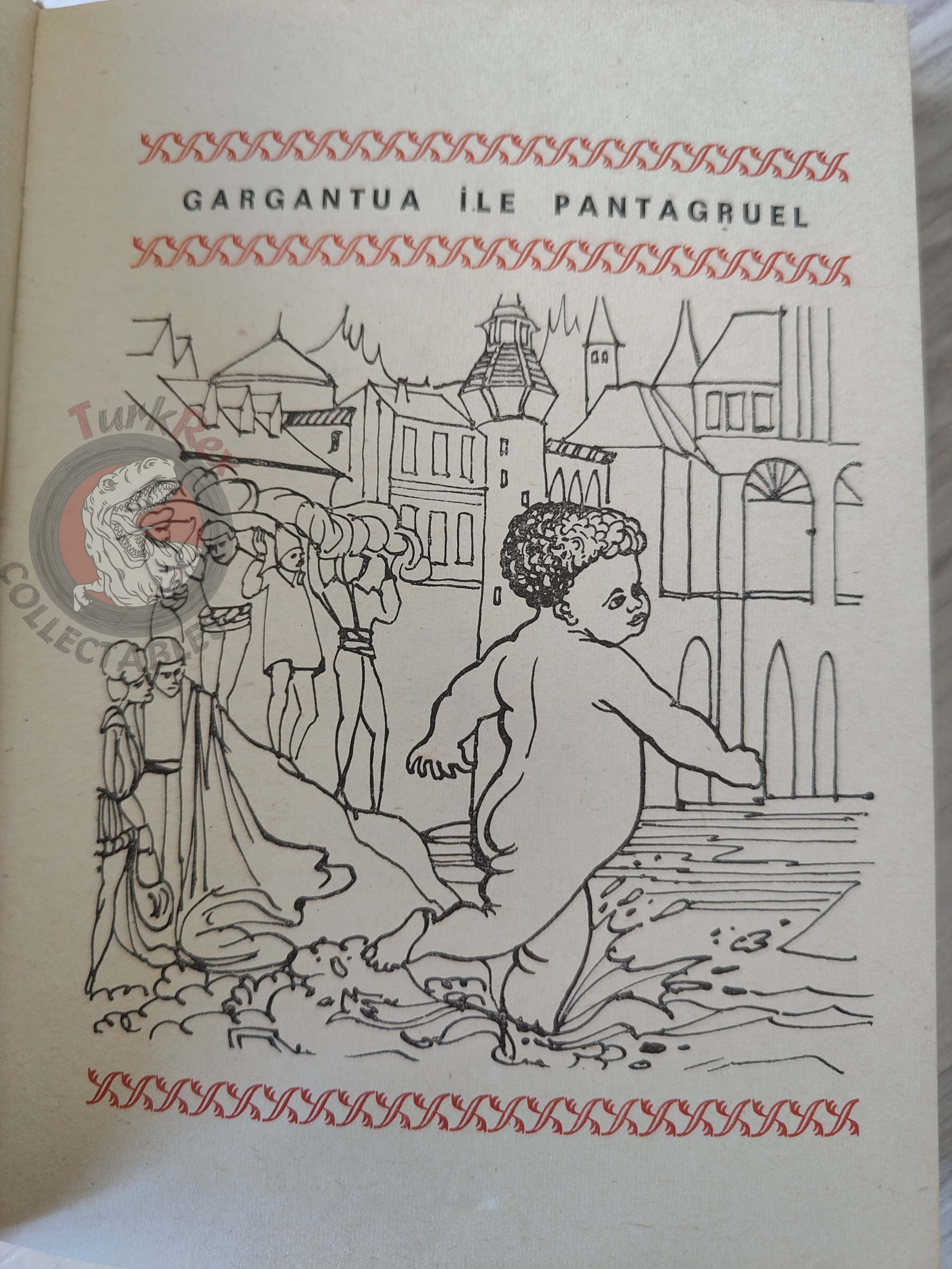 François Rabelais – Gargantua and Pantagruel 1974 HC/DJ Turkish Book Turkey Illustrated