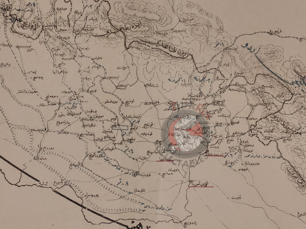 Germany Prussia Moltke’s Operational Plans Ottoman Script Map Empire Helmuth Karl Bernhard von