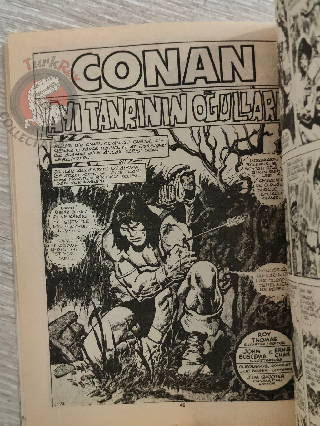 Conan #45 Conan the Barbarian #107 - #110 Turkish Comic Turkey