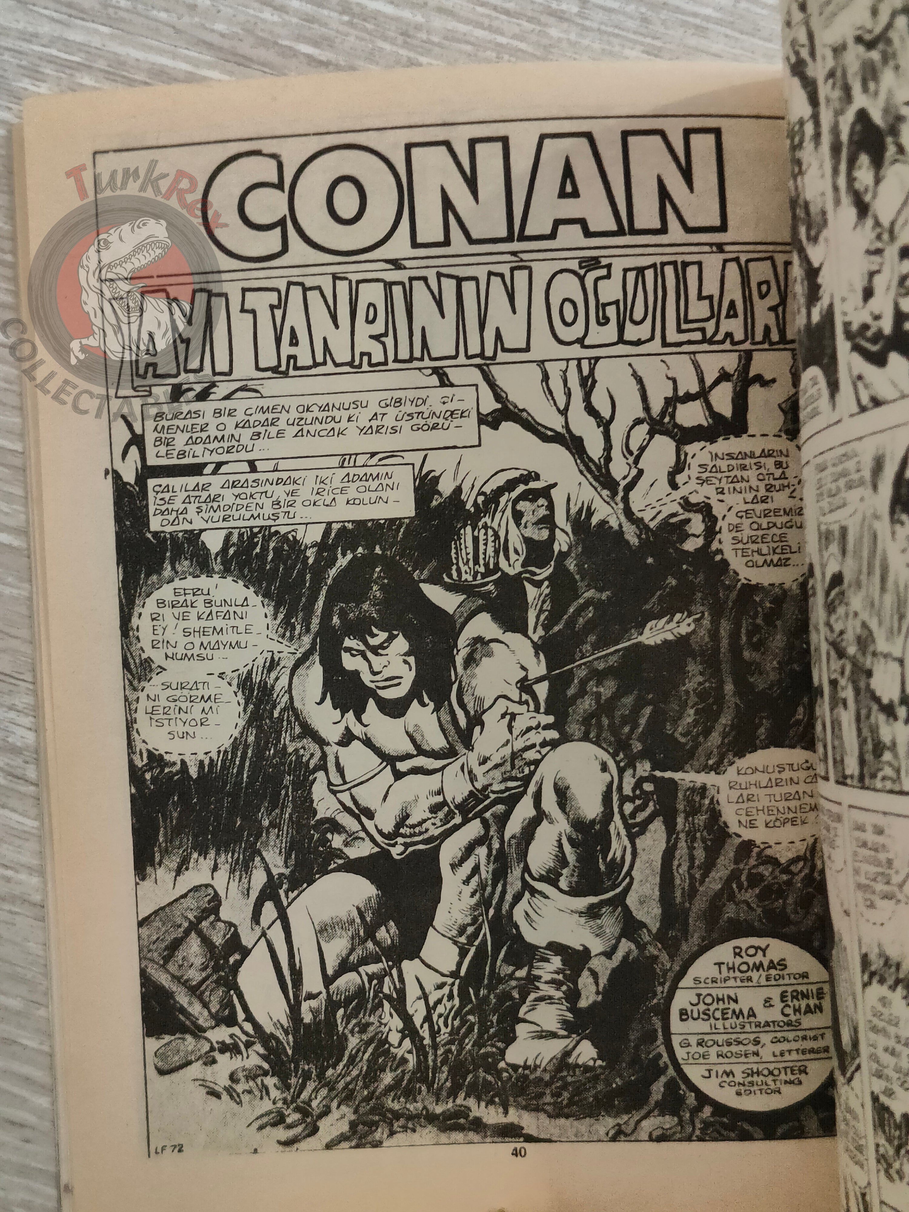 Conan #45 Conan the Barbarian #107 - #110 Turkish Comic Turkey