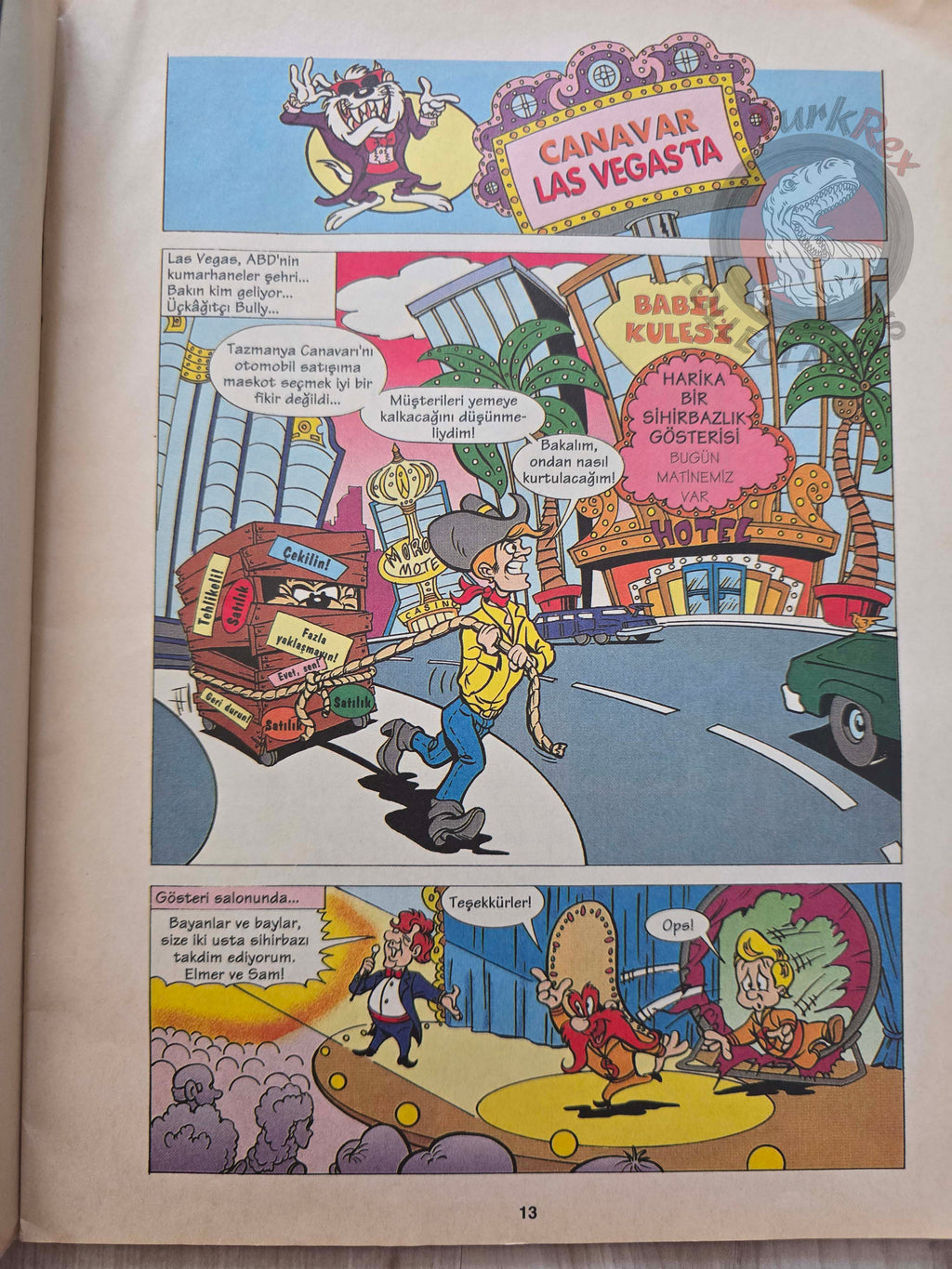 Tazmanian Devil - Bugs Bunny Looney Tunes 1999 Turkish Comic Turkey Warner Bros