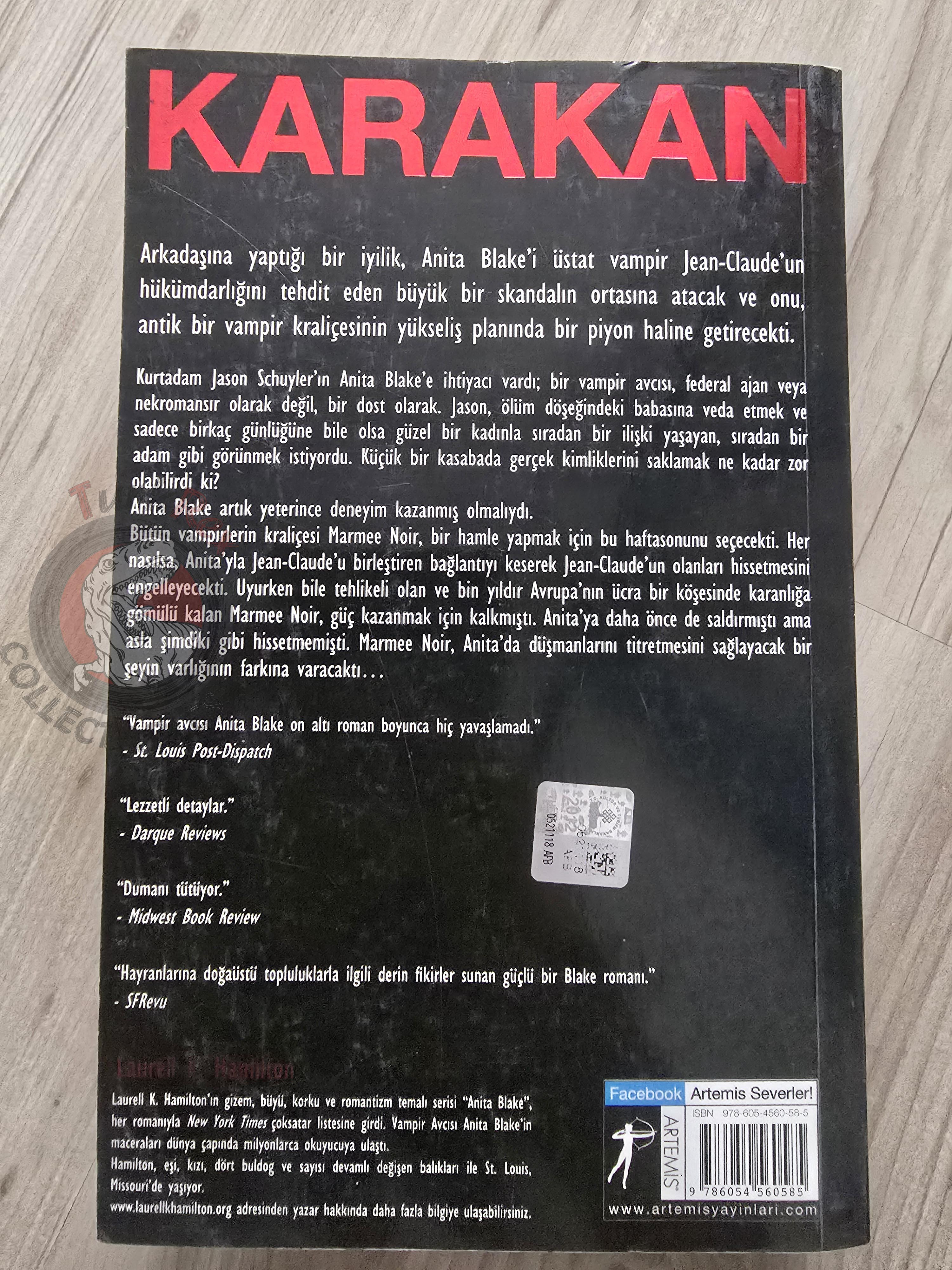 Laurell K. Hamilton – Blood Noir 2012 1st Turkish Book Turkey Anita Blake: Vampire Hunter